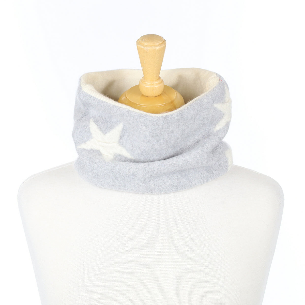 Grey and Ivory Star Neck Warmer
