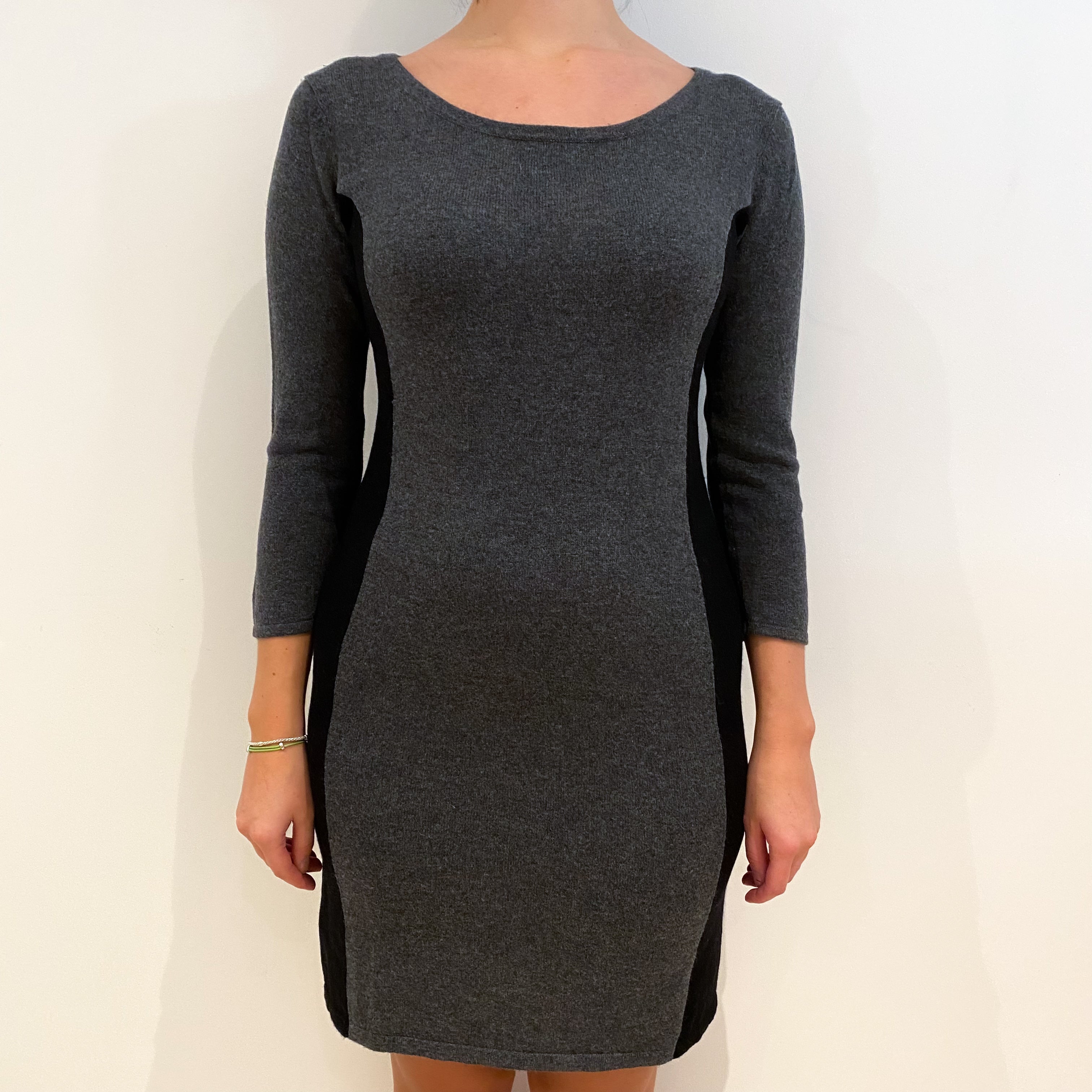 Slate Grey 3/4 Sleeved Dress Small