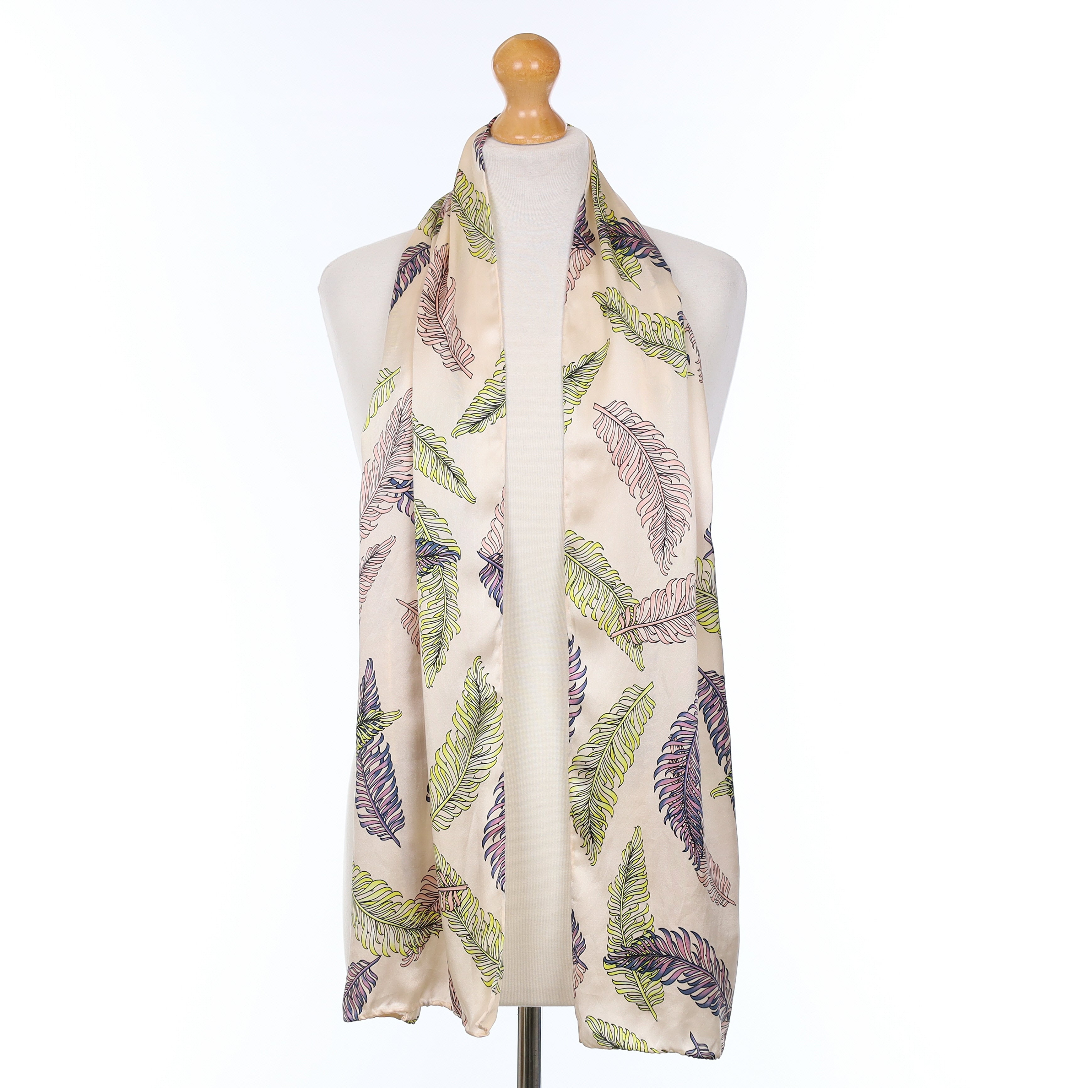 Charlotte Sparre Pink Ferns Silk Scarf