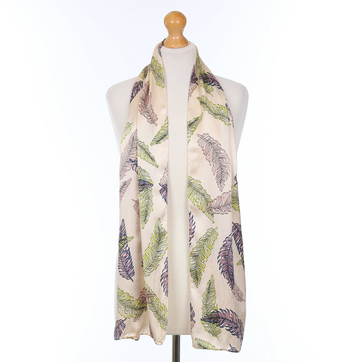 Charlotte Sparre Pink Ferns Silk Scarf