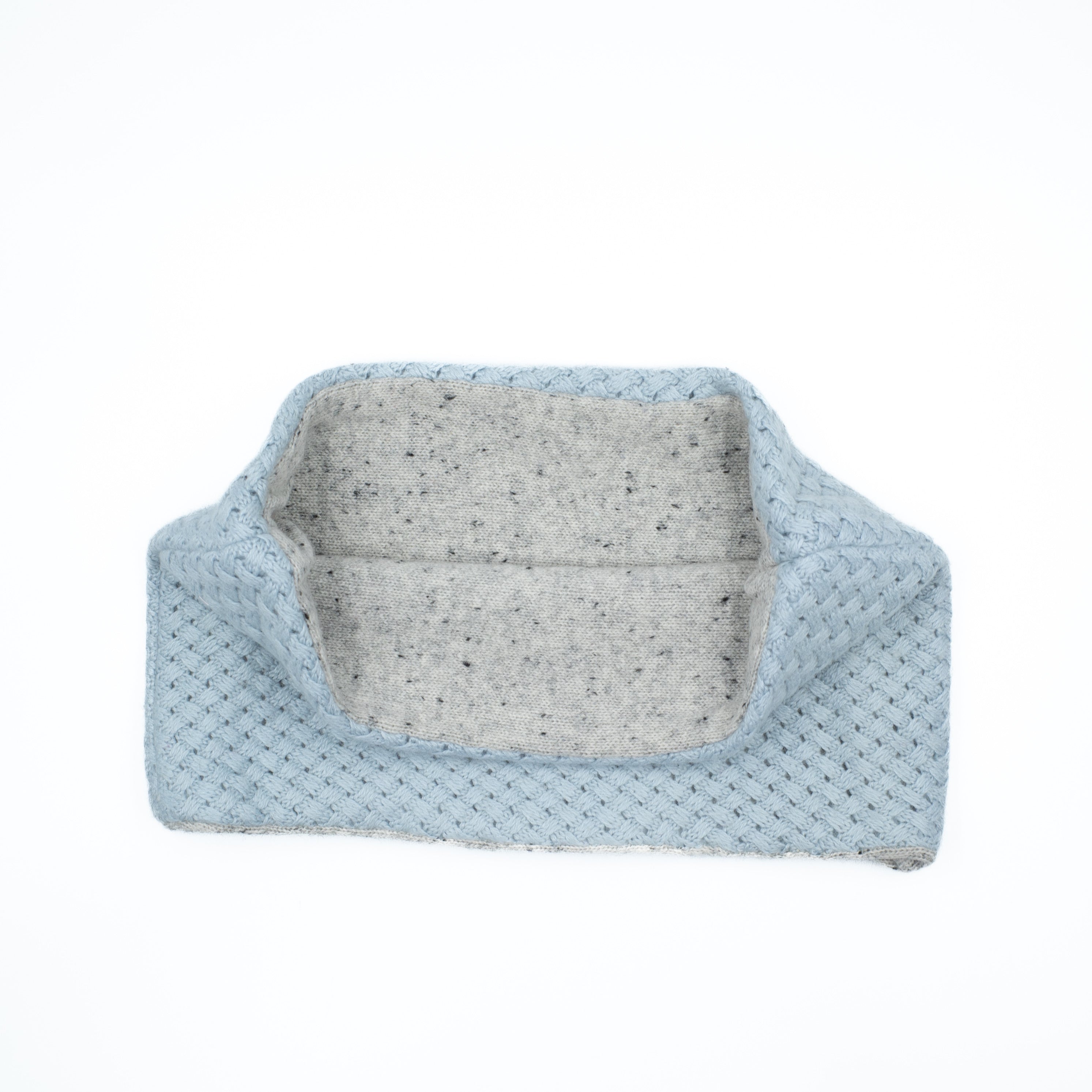 Sky Blue Pattern and Grey Flecked Neck Warmer