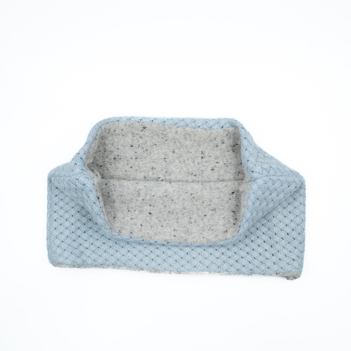 Sky Blue Pattern and Grey Flecked Neck Warmer