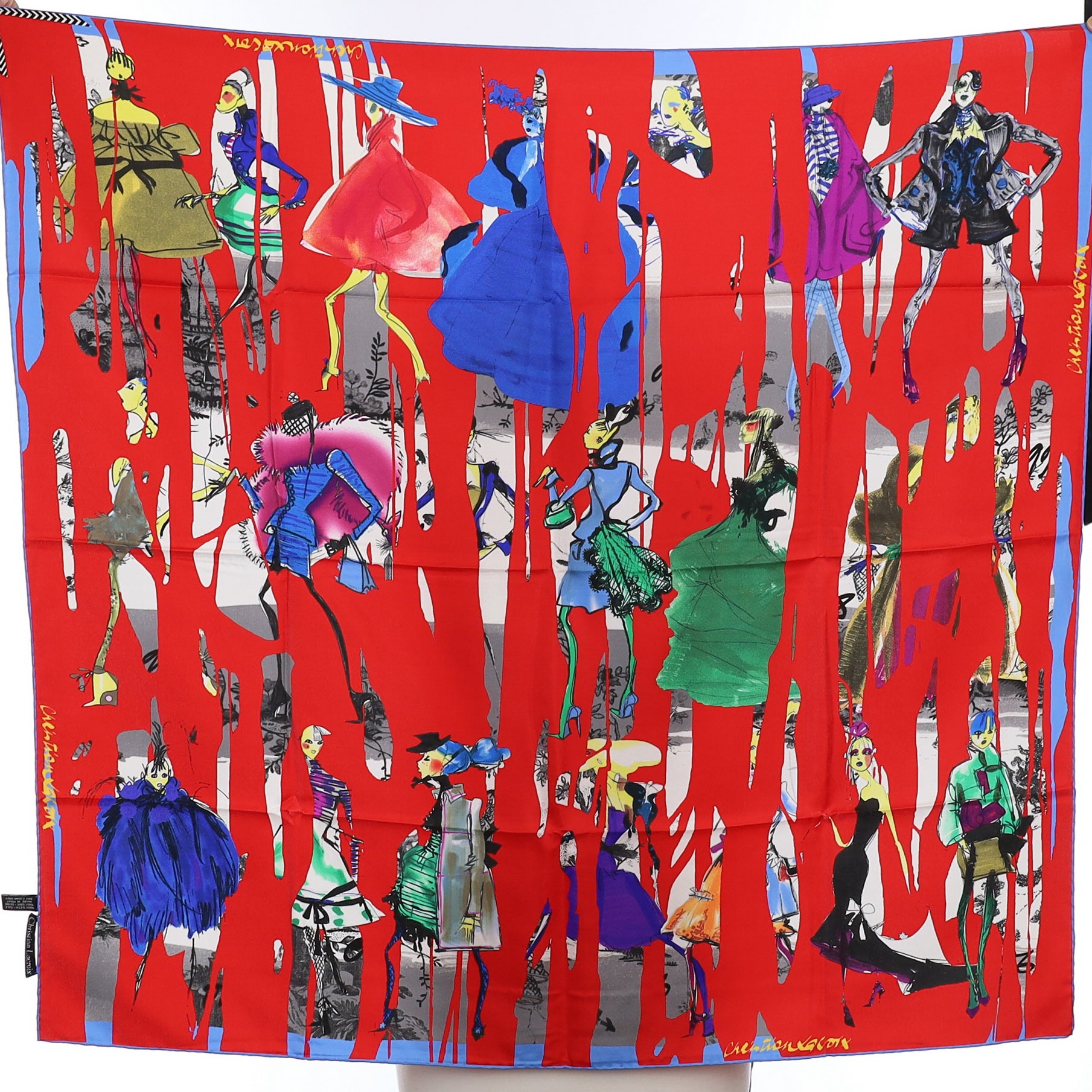 Brand New Christian Lacroix Colourful Designer Silk Scarf