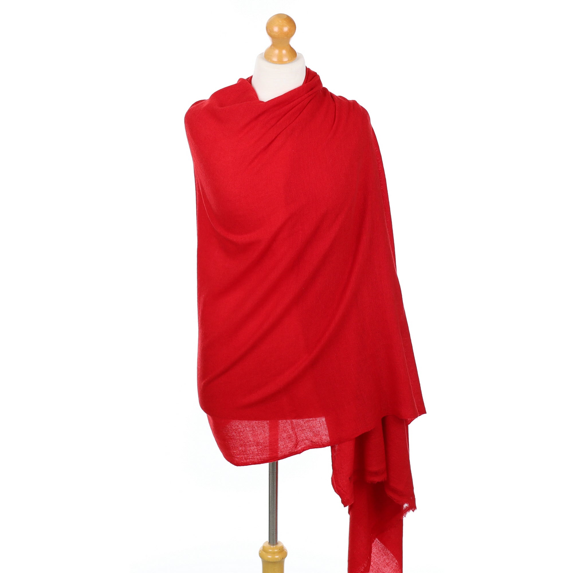 Scarlet Red Cashmere Wrap One Size