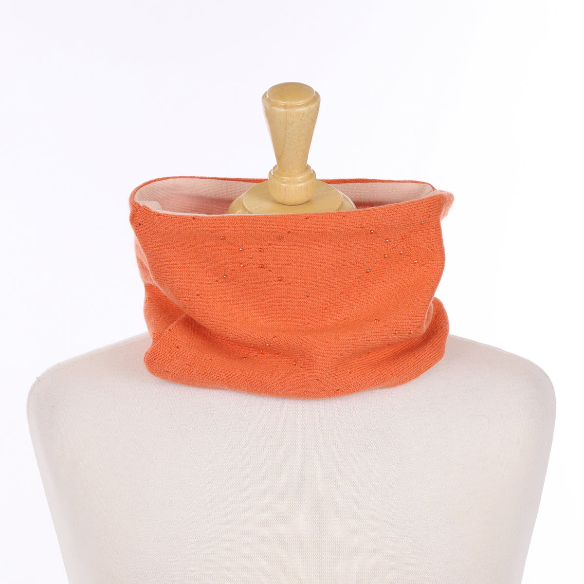 Sunset Orange Embellished Neck Warmer