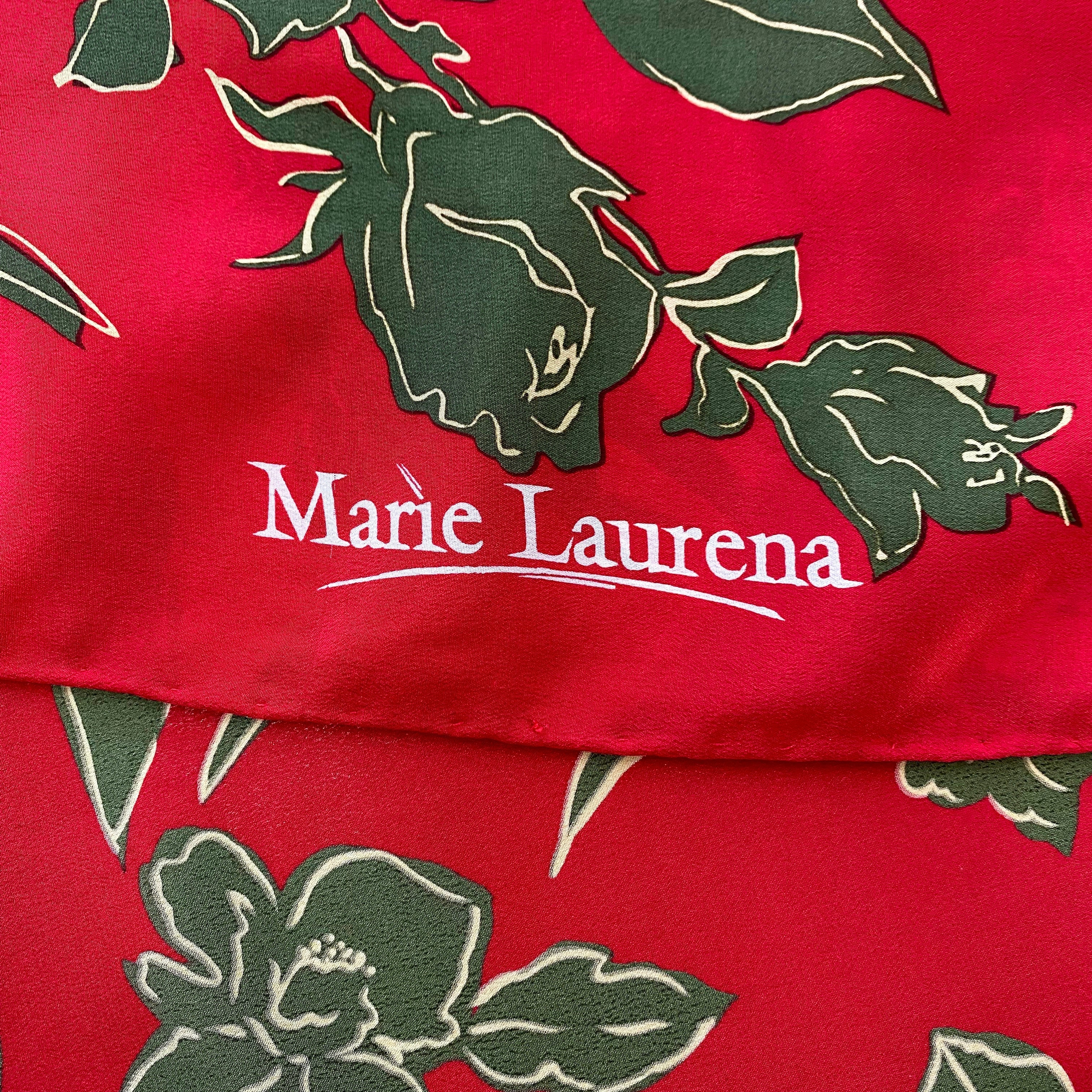 Marie Laurena Red Silk Scarf