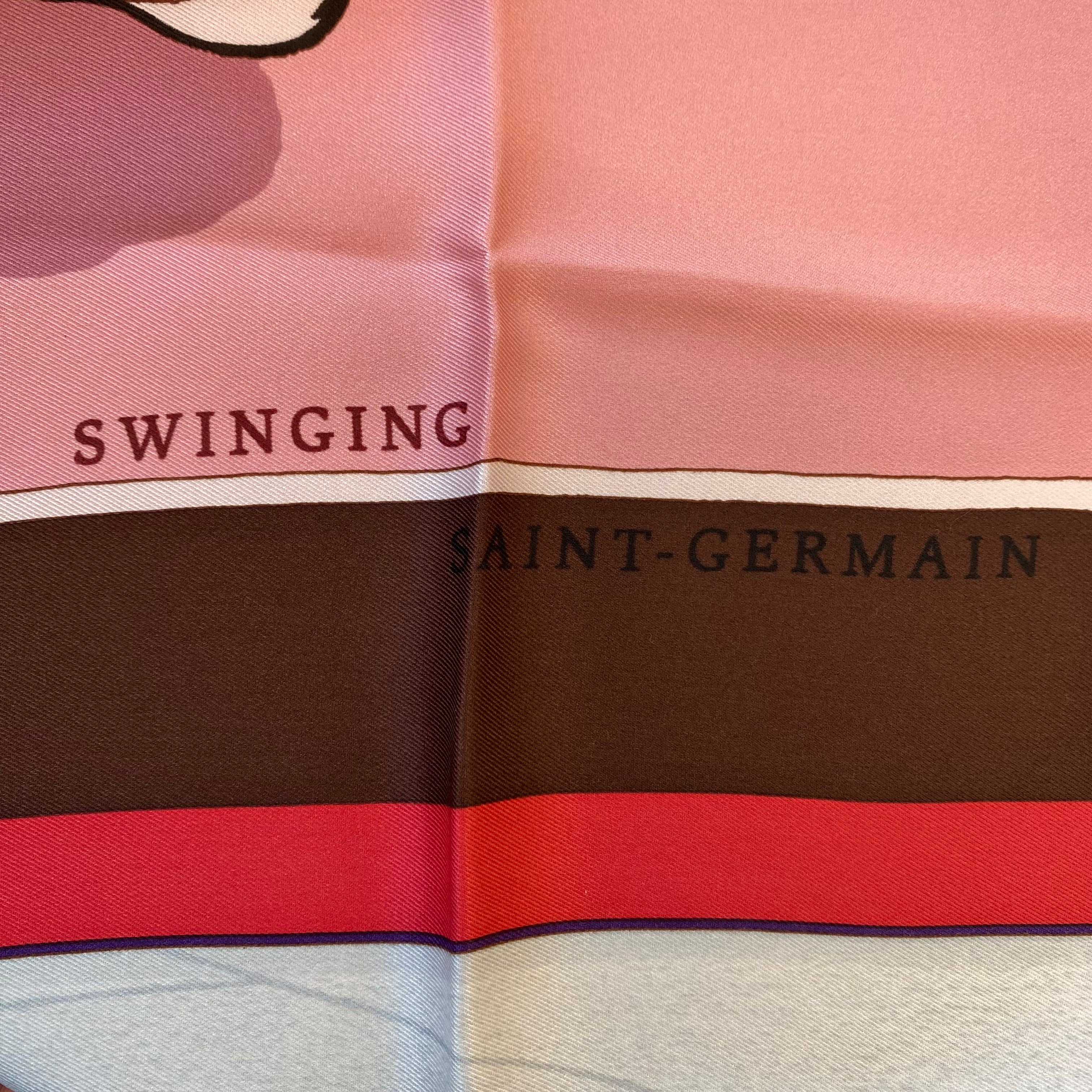 Hermès 70 Swinging Saint-Germain Silk Scarf