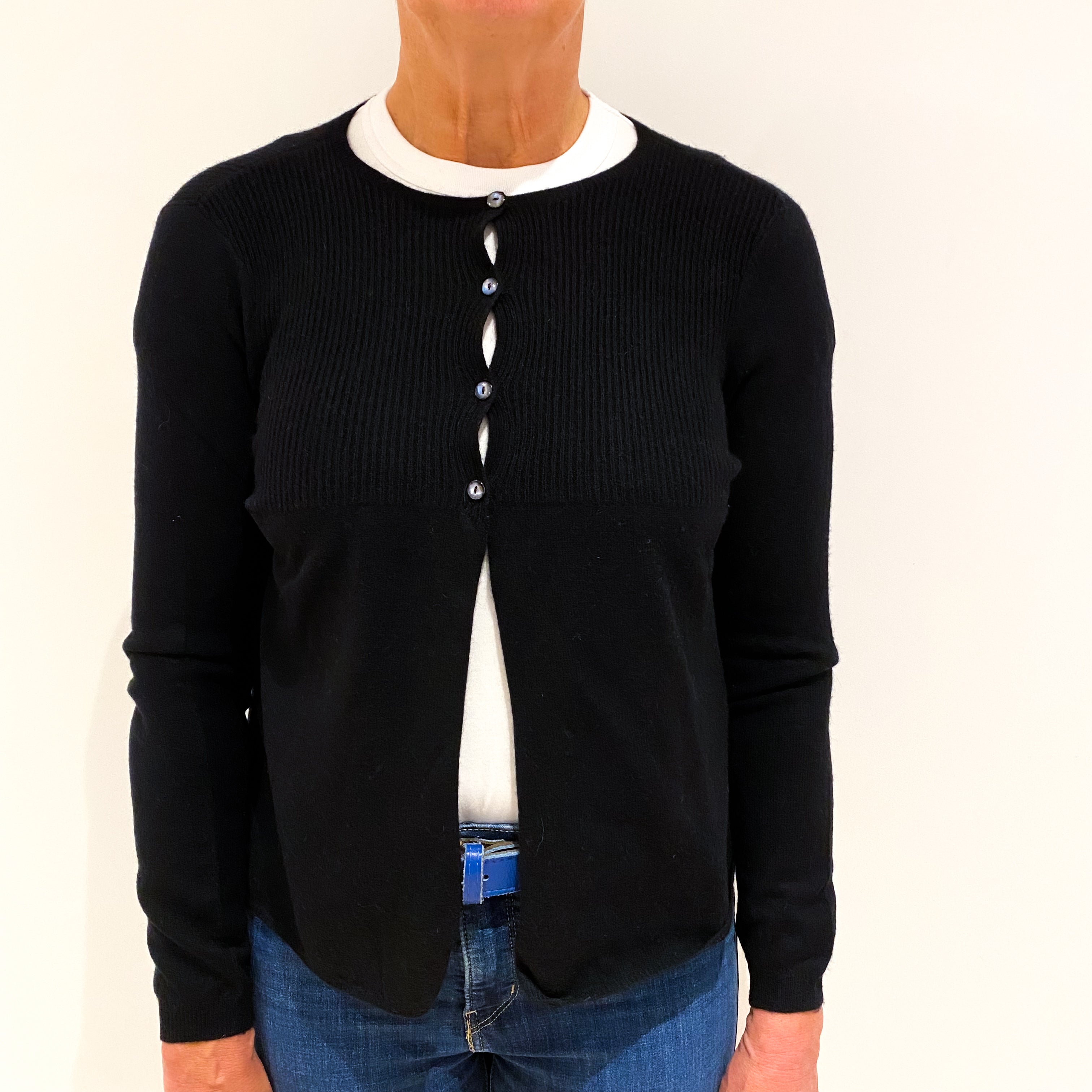 Black Cashmere Cardigan Medium