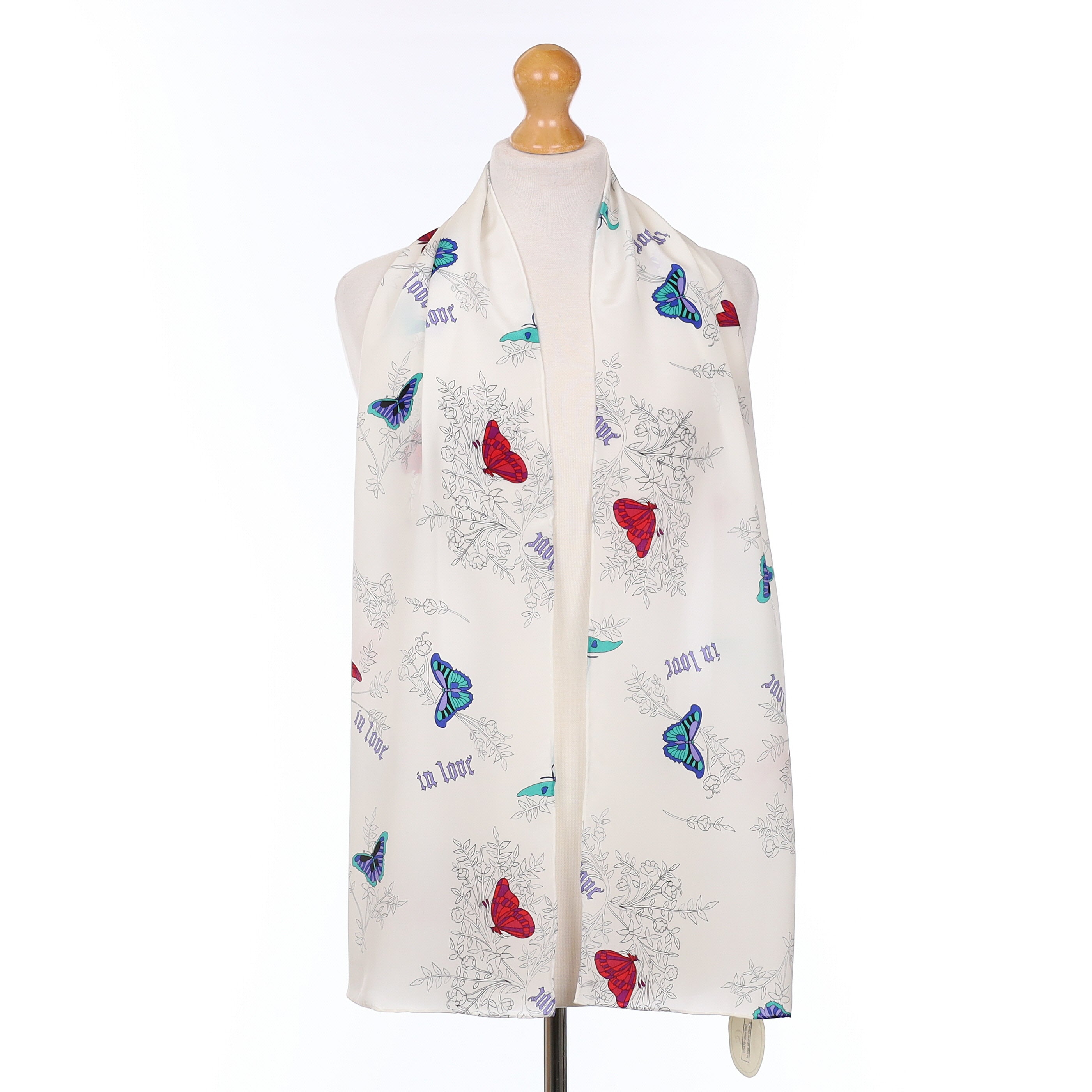 Brand New Charlotte Sparre Butterfly Design Silk Scarf