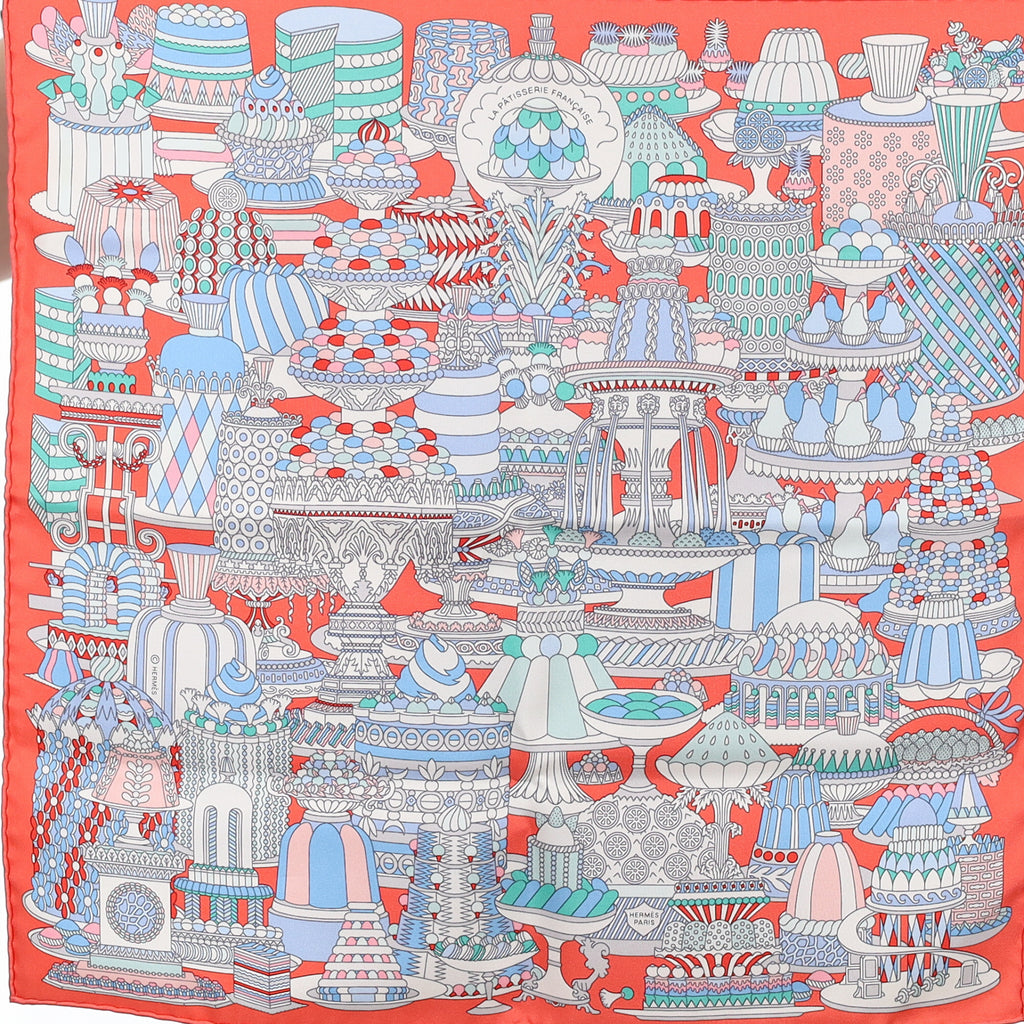 Brand New Boxed Hermès La Pàtisserie Française 45 Silk Scarf Rare