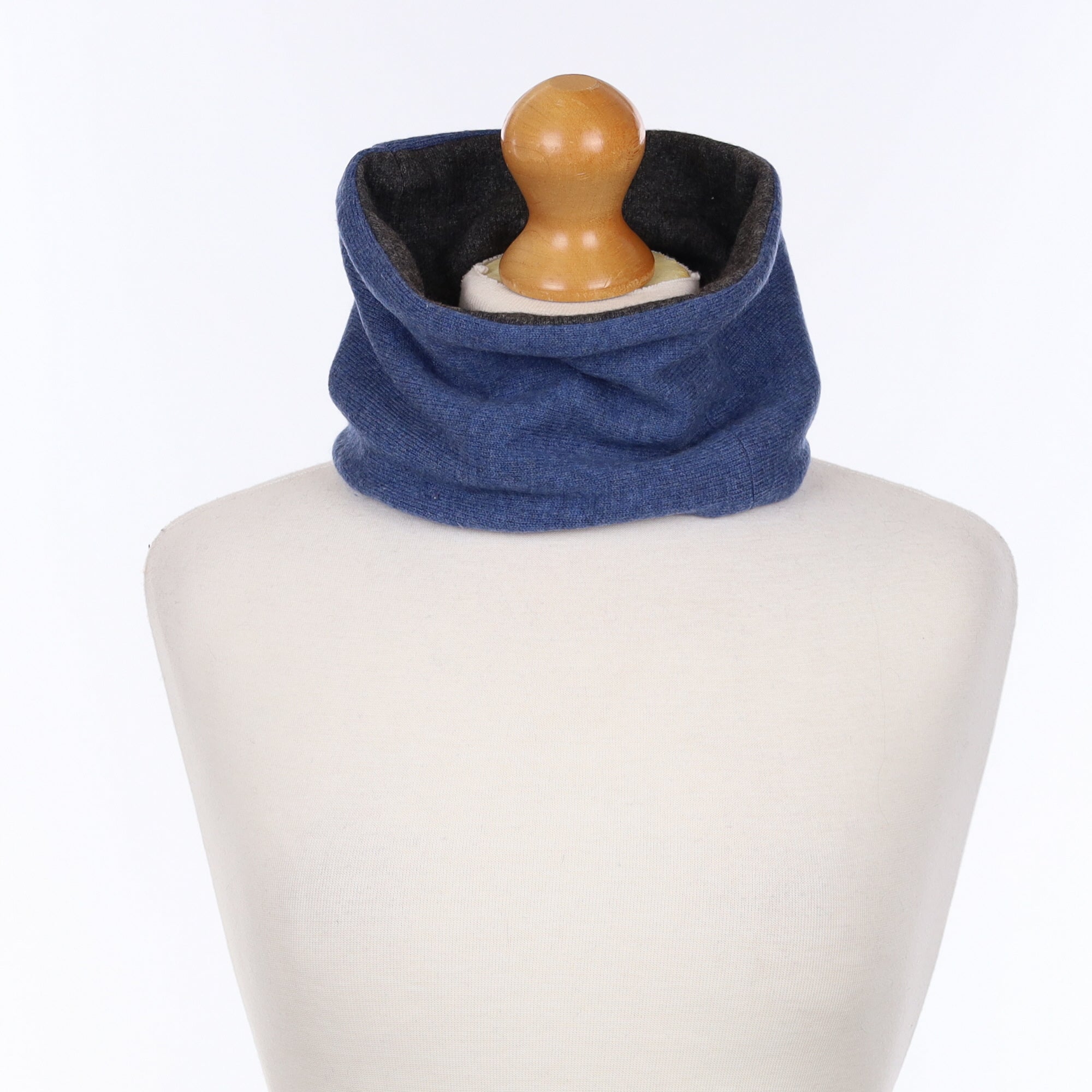 Denim Blue and Granite Neck Warmer