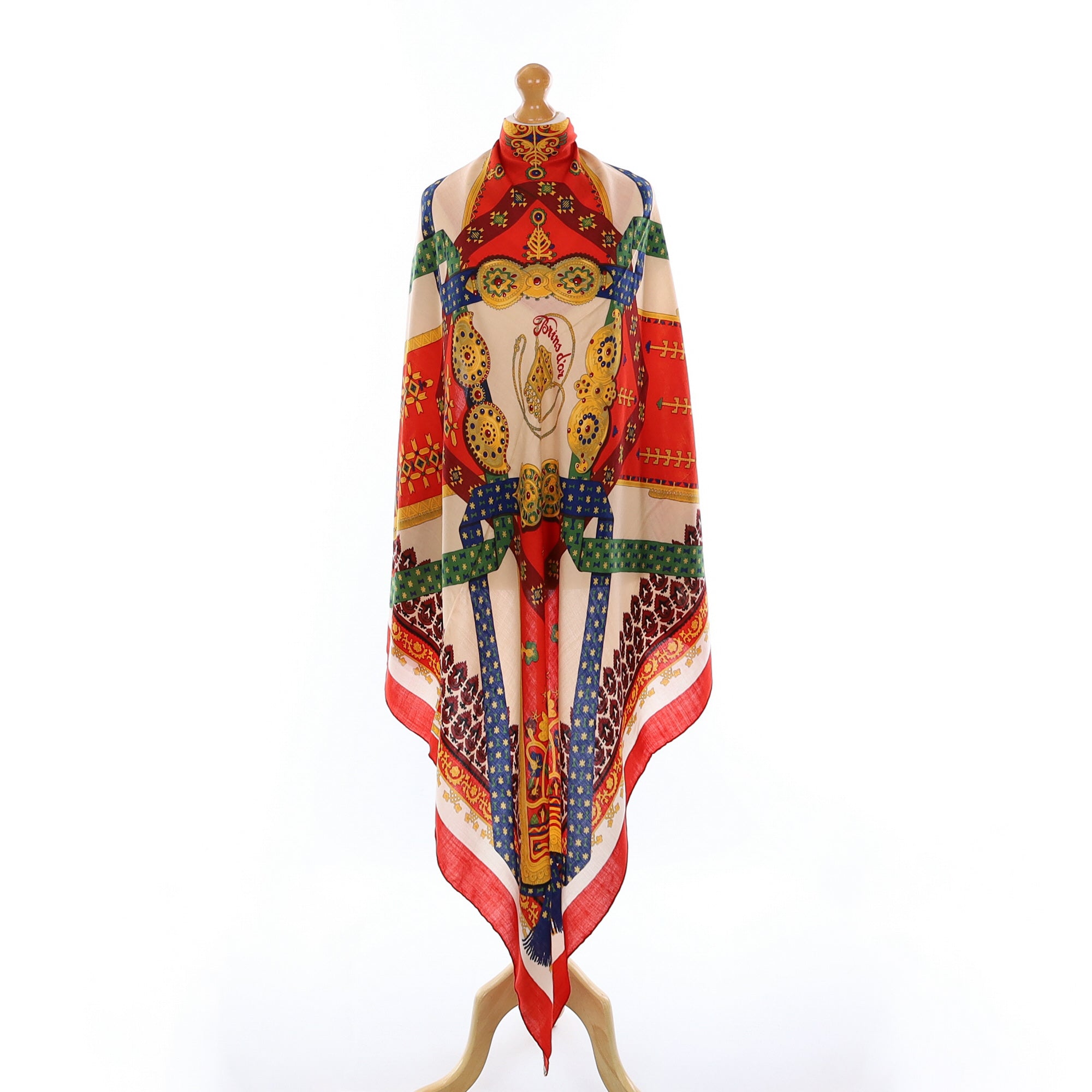 Hermès Brins D’or 140 Silk and Cashmere Shawl