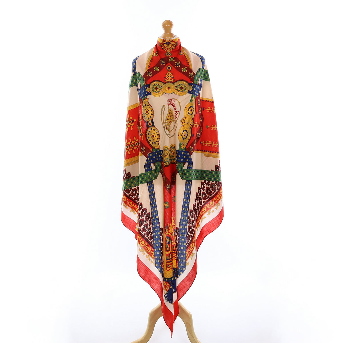 Hermès Brins D’or 140 Silk and Cashmere Shawl