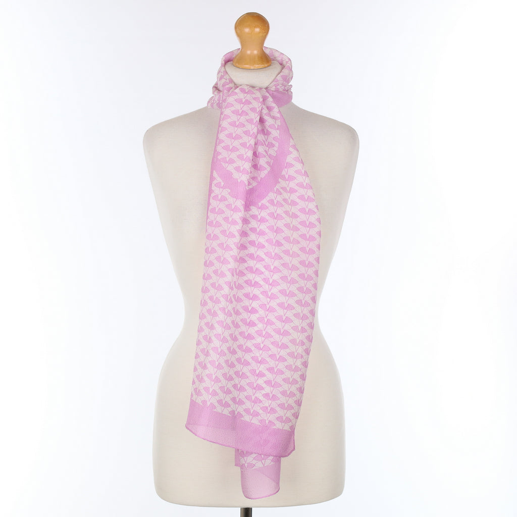 Valentino Pink Monogram Silk Scarf