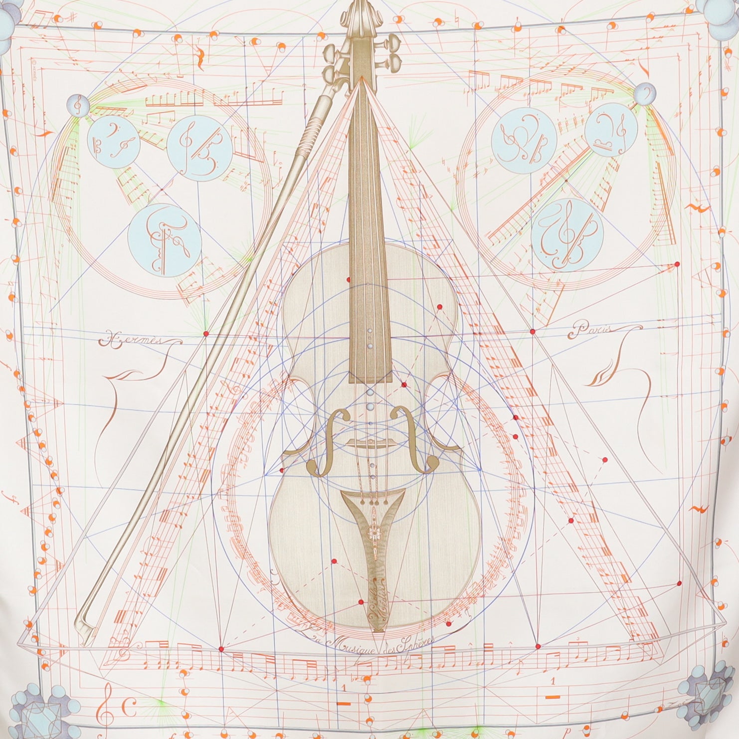 Hermès Musique Des Spheres Silk Scarf