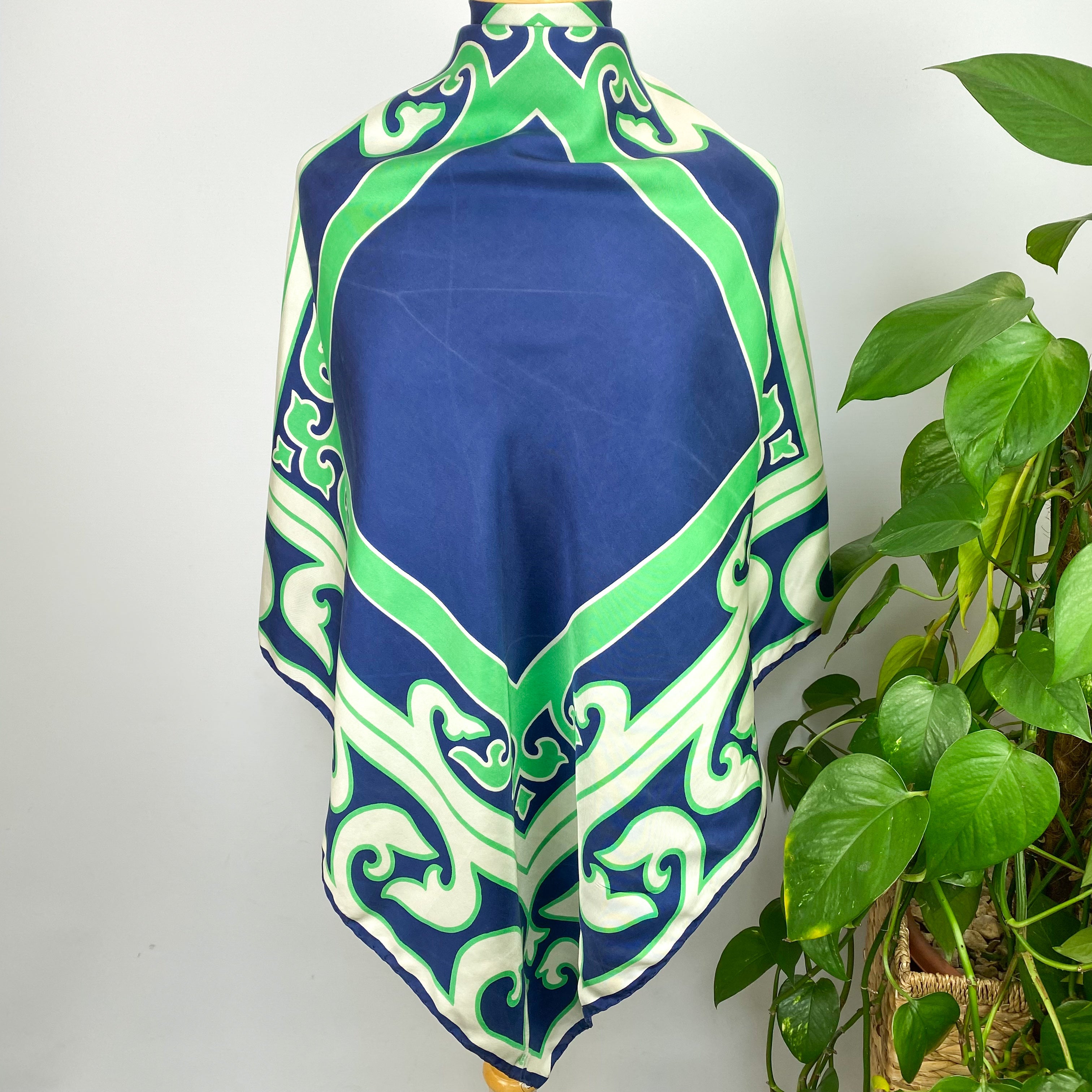 1970s Jaeger Vintage Silk Scarf