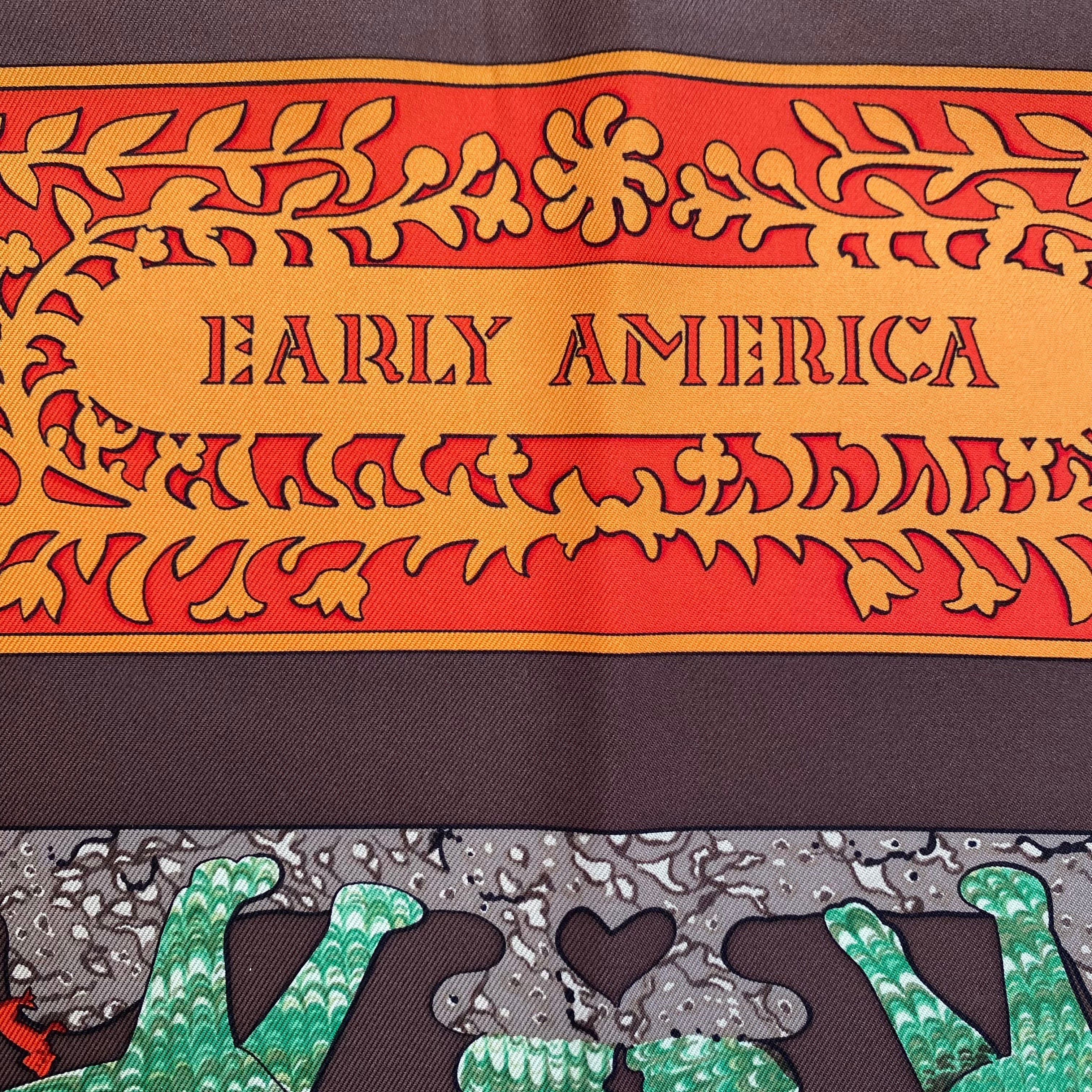 Pristine Hermès Early America II Silk Scarf Quite Rare