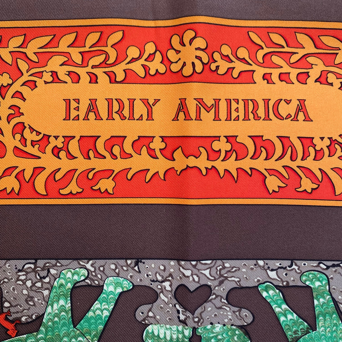 Pristine Hermès Early America II Silk Scarf Quite Rare
