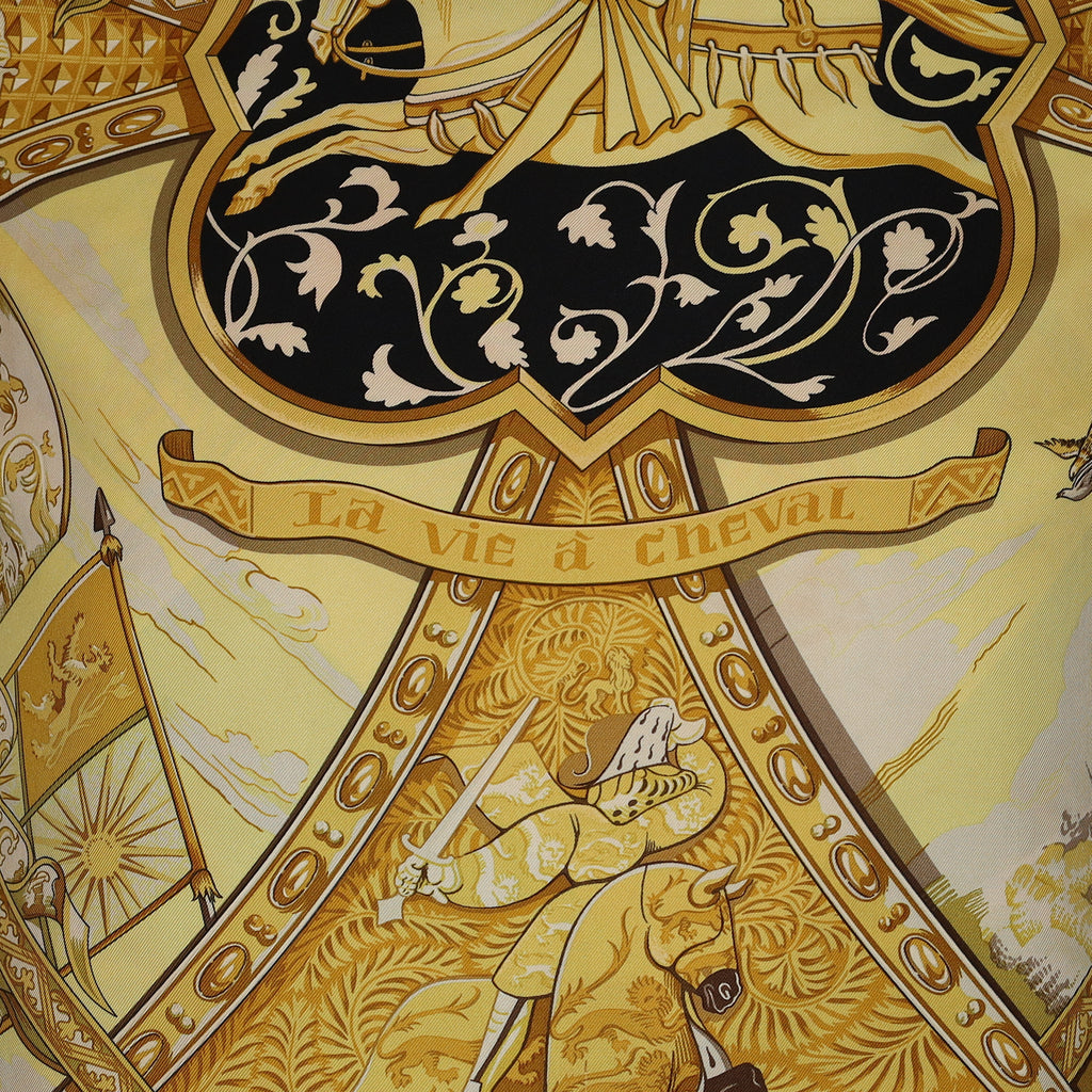 Hermès La Vie À Cheval Silk Scarf