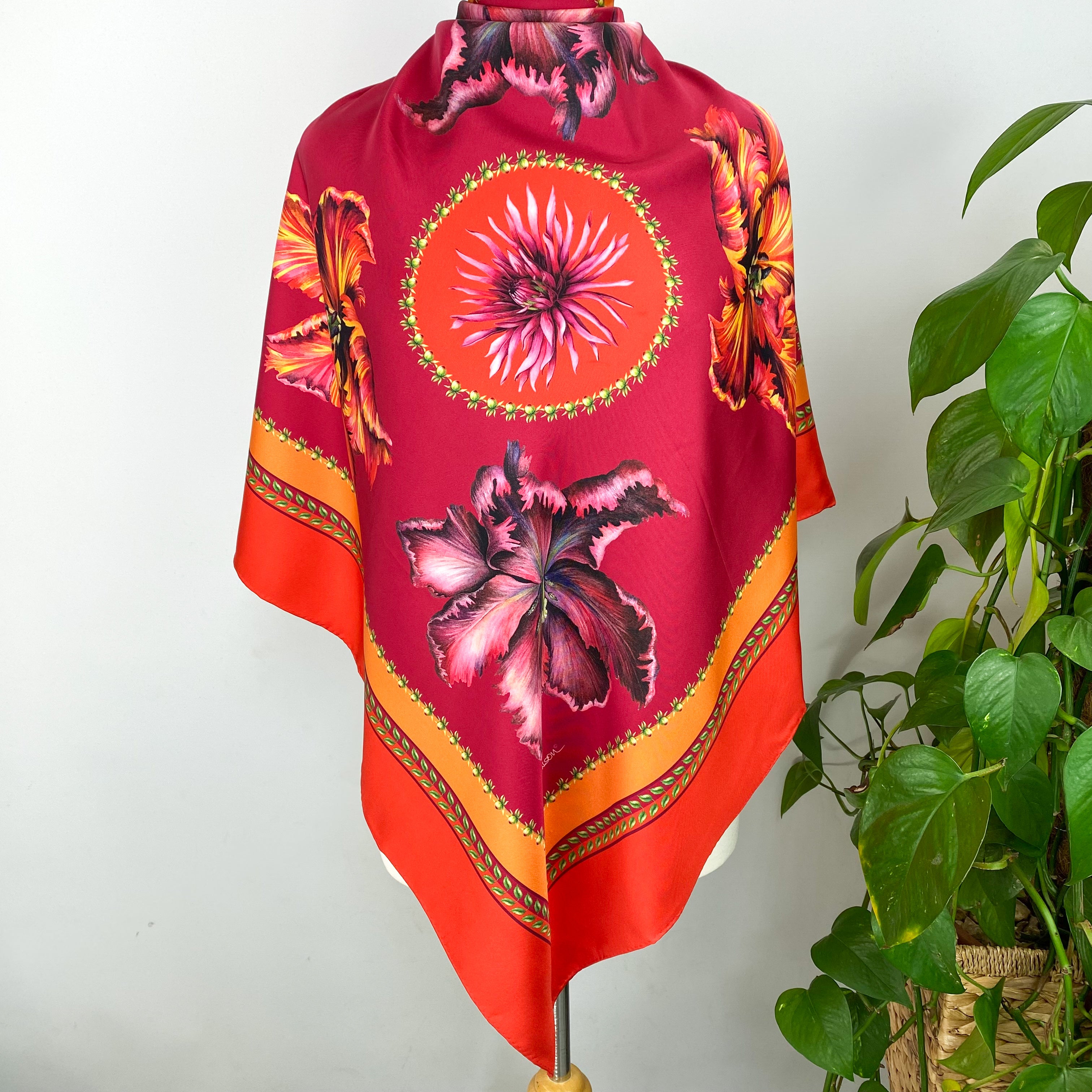 Striking Sally Strawson Silk Scarf