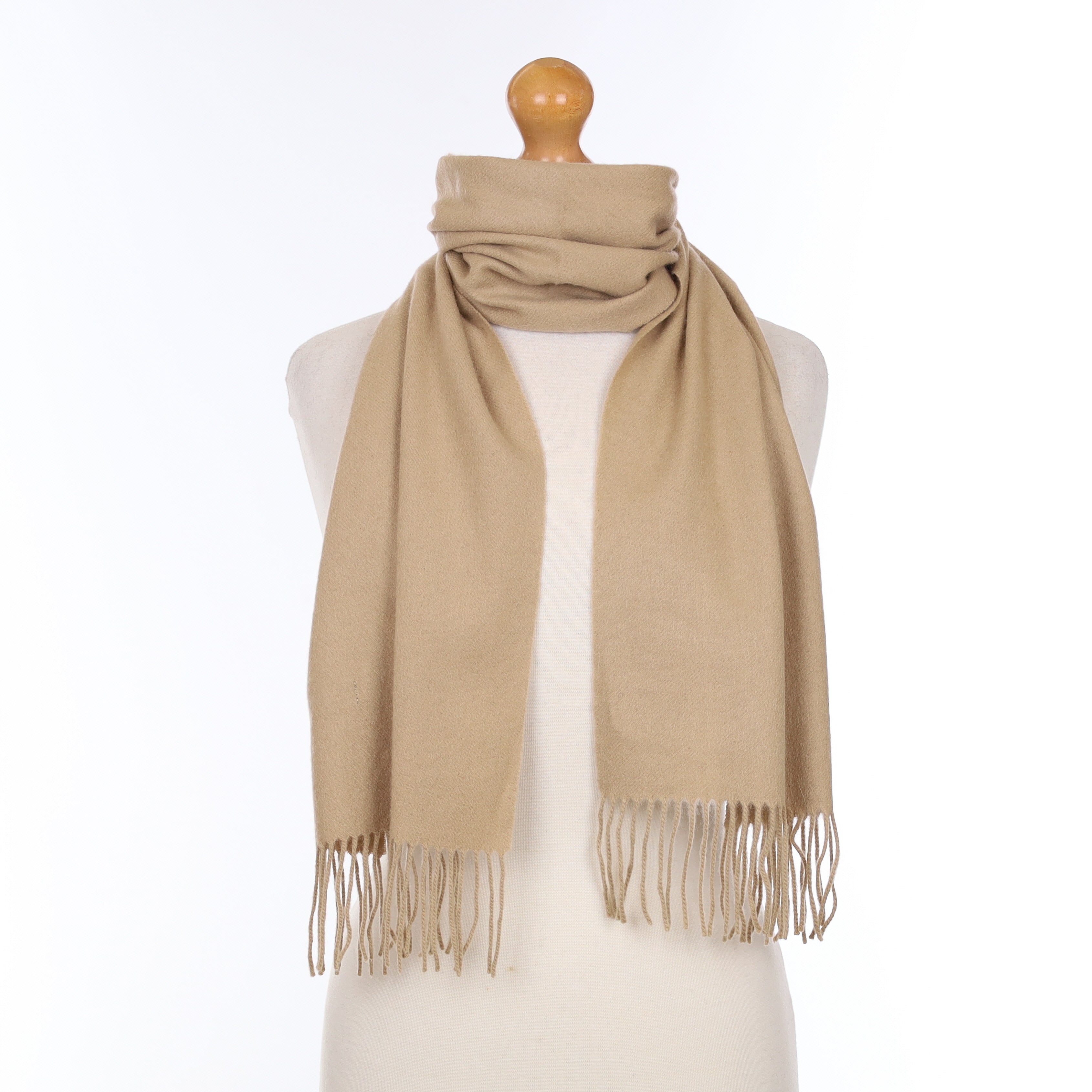 Caramel Brown Cashmere Woven Scarf