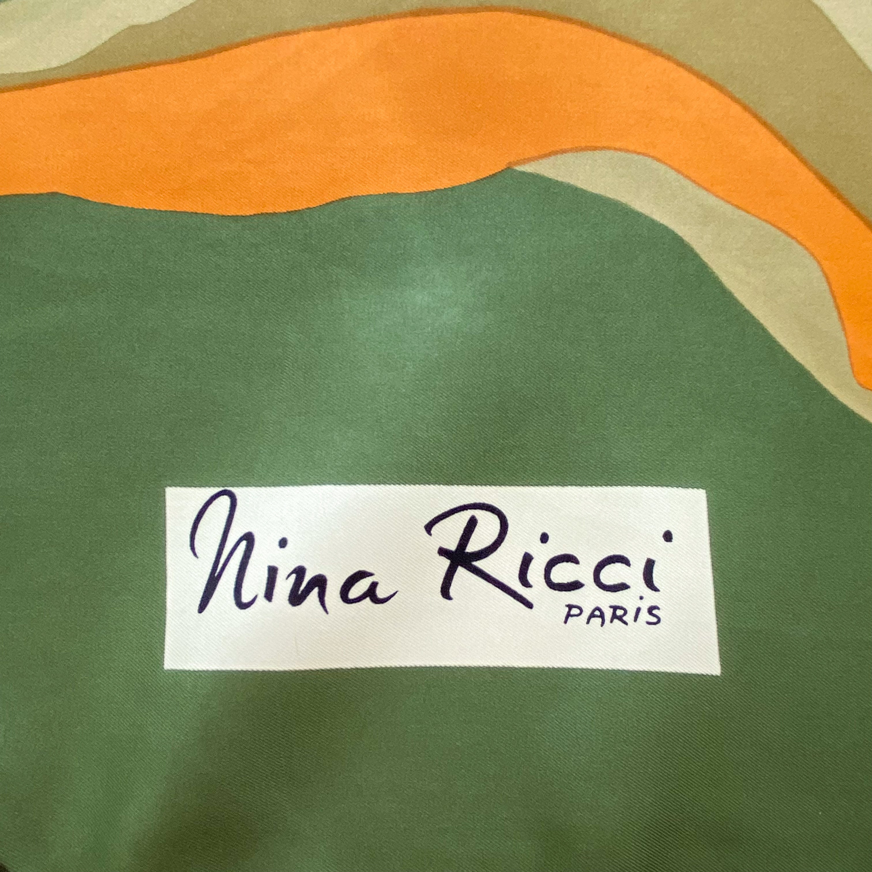 Nina Ricci Large Flower Vintage Silk Scarf