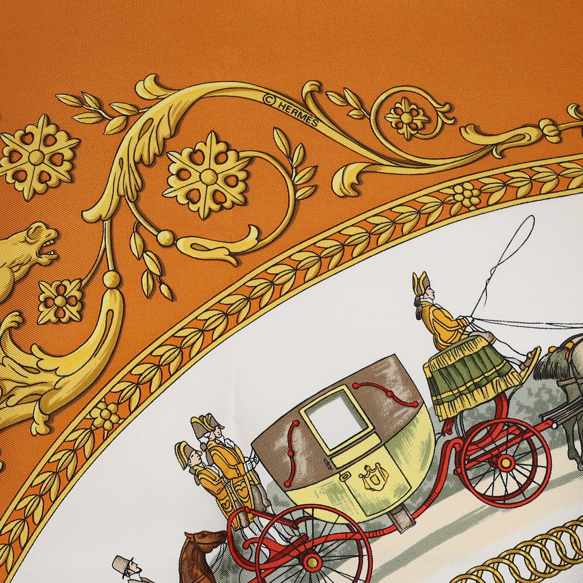 Boxed Hermès La Promenade de Longchamps Silk Scarf