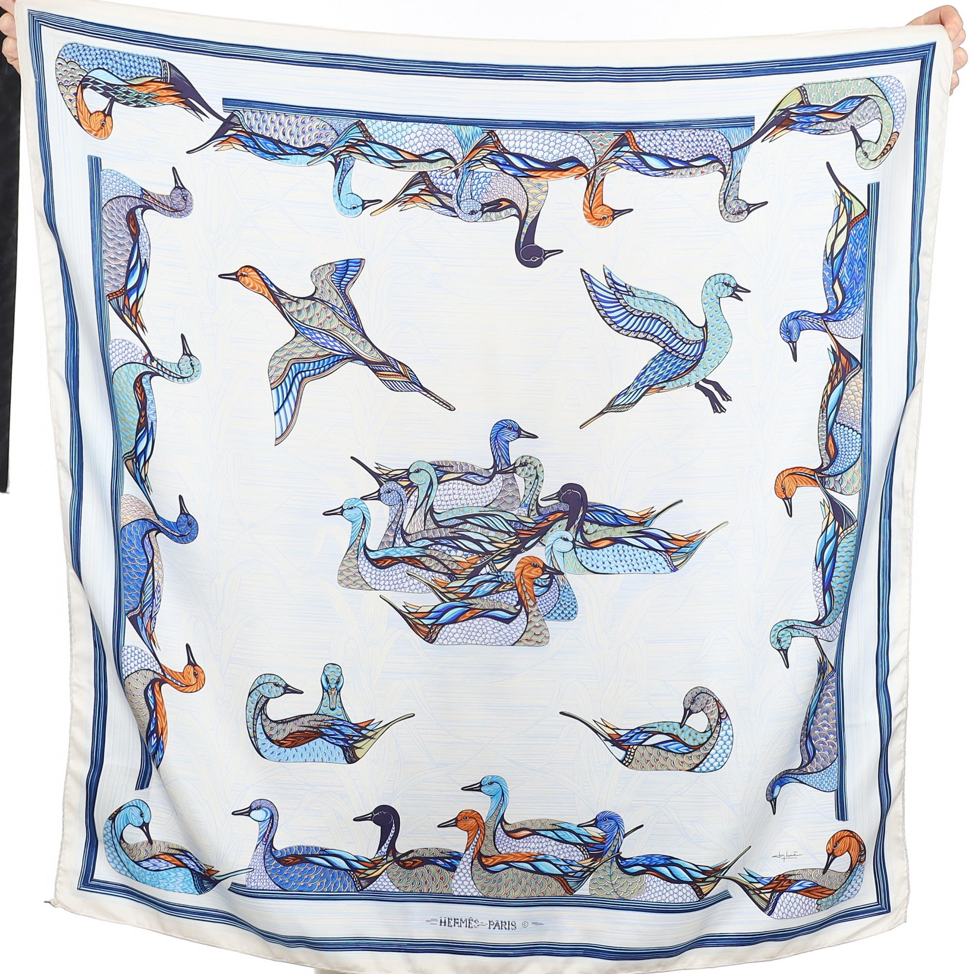 Hermès La Mare aux Canards Vintage Silk Scarf