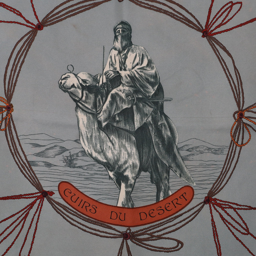 Hermès Cuirs Du Desert Silk Scarf