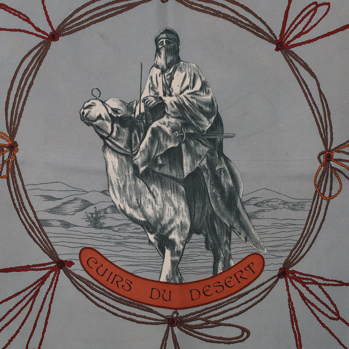 Hermès Cuirs Du Desert Silk Scarf