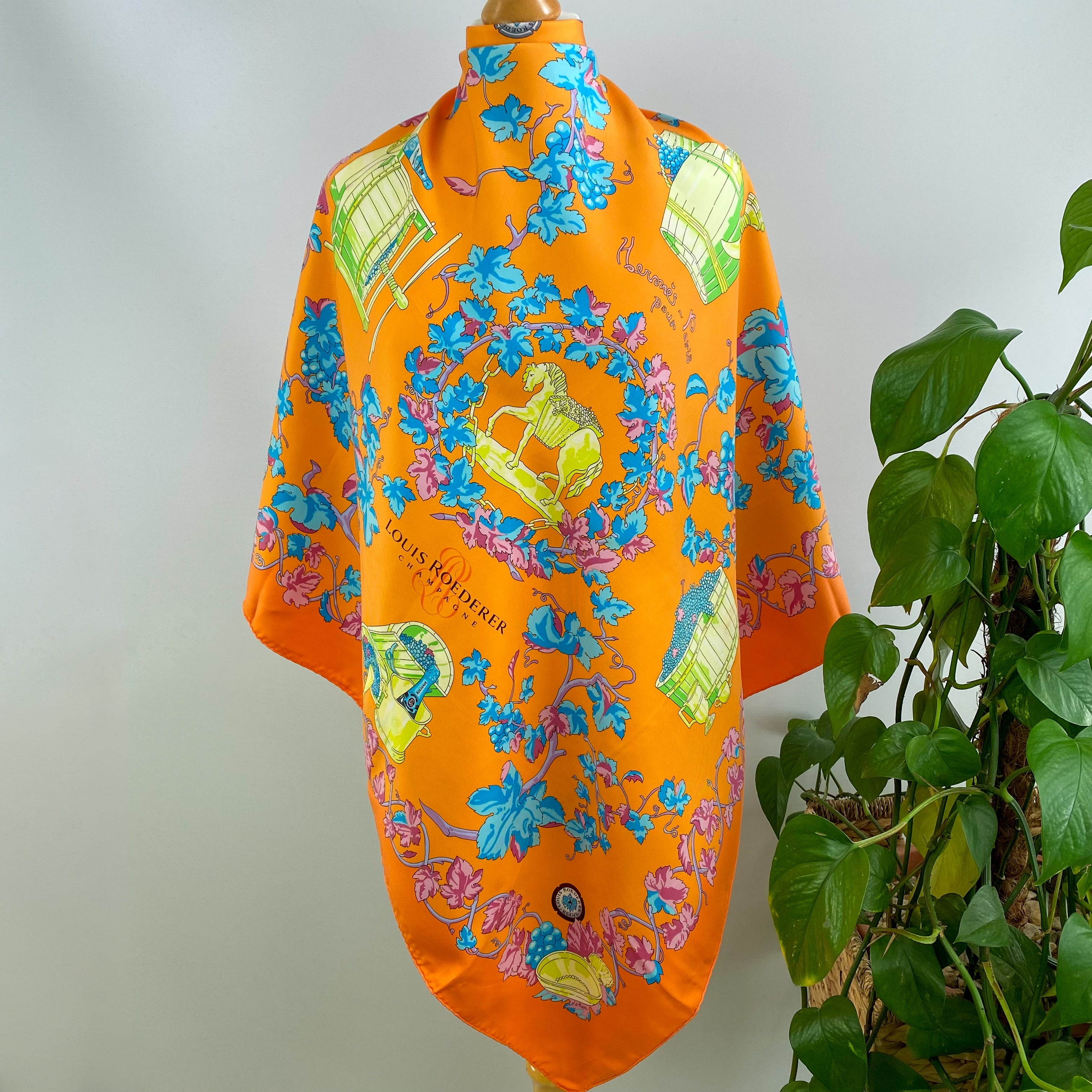 Hermès Louis Roederer Champagne Silk Scarf