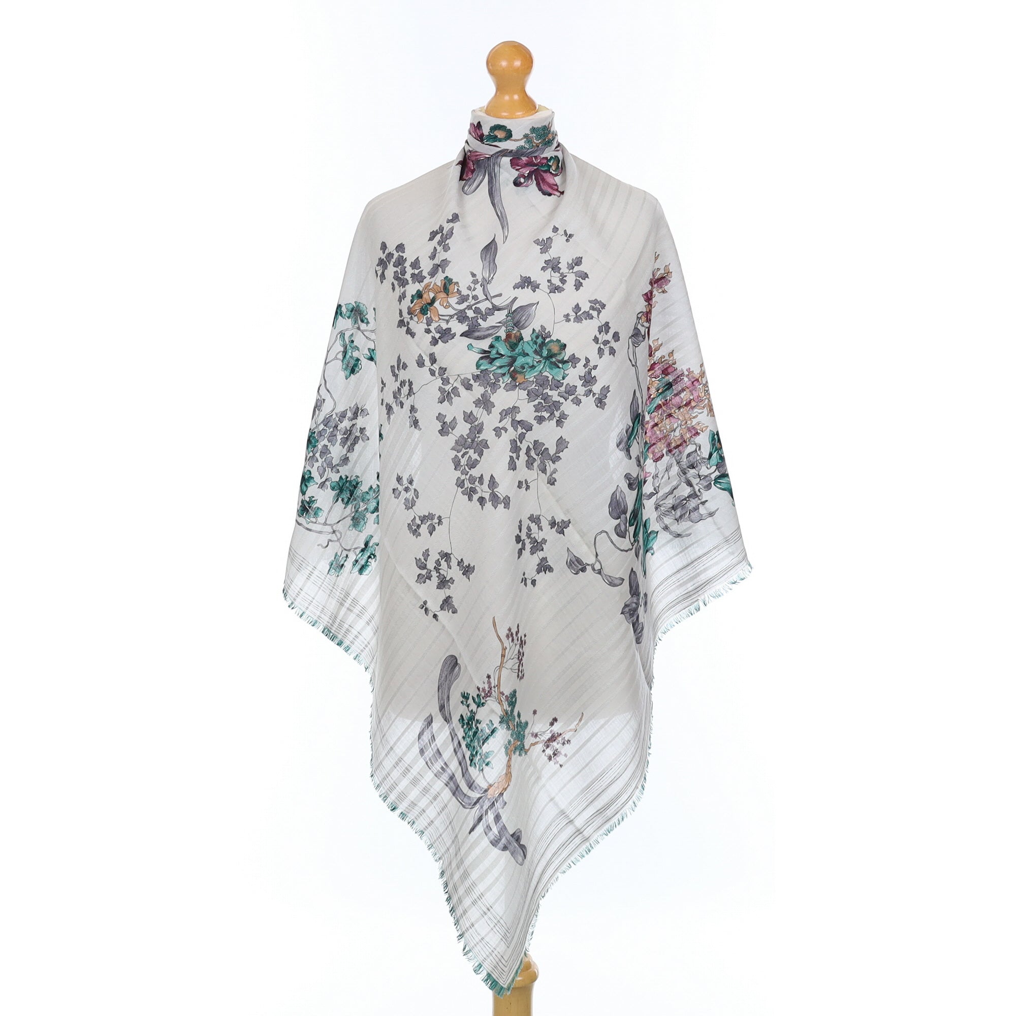 Allander Floral Vintage Wool Scarf
