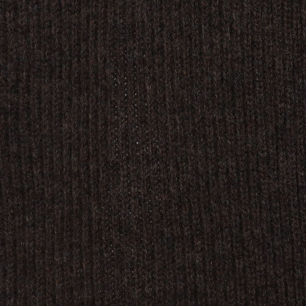 Brand New Scottish Bitter Chocolate Rib Cashmere Scarf