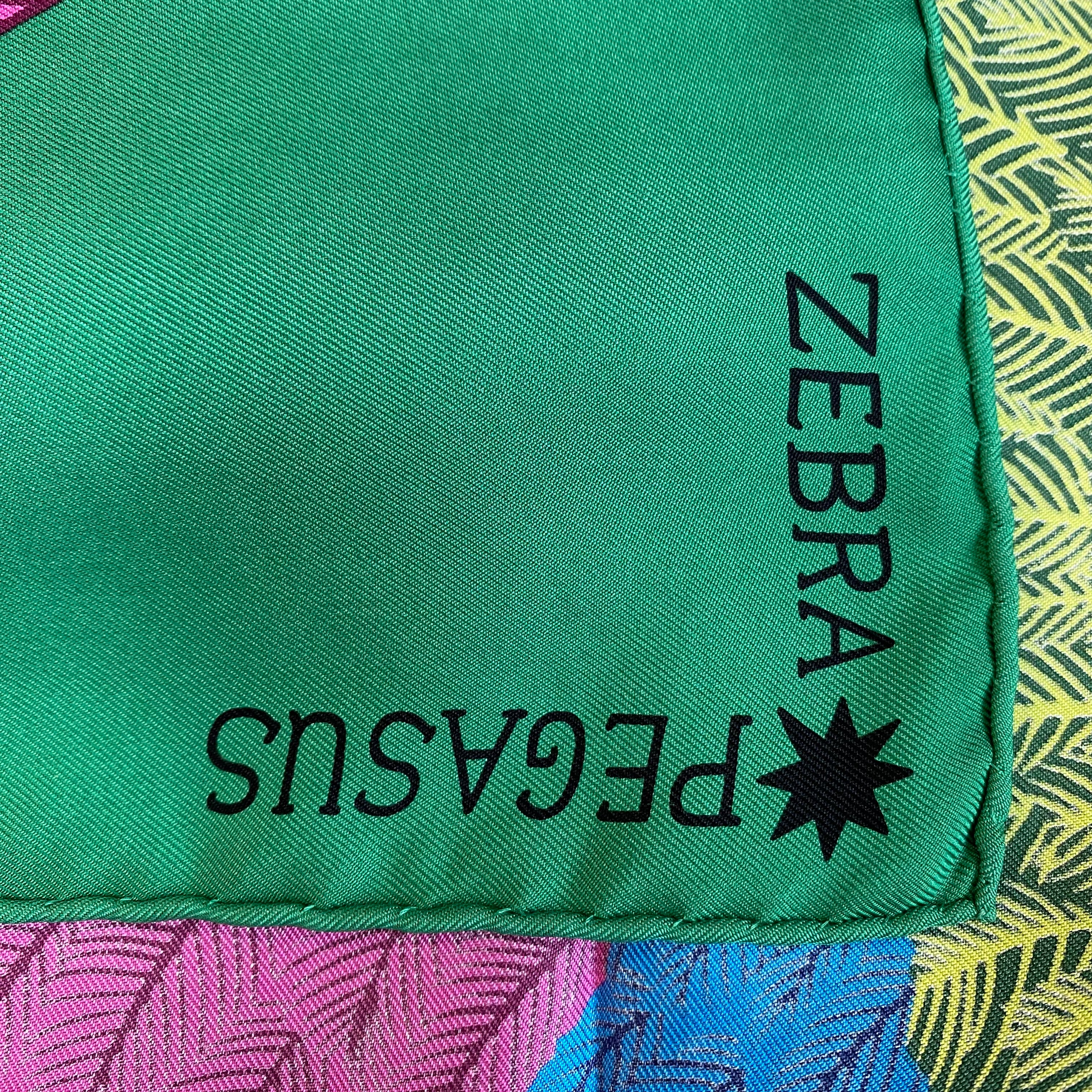 Hermès Zebra Pegasus Silk Scarf Quite Rare