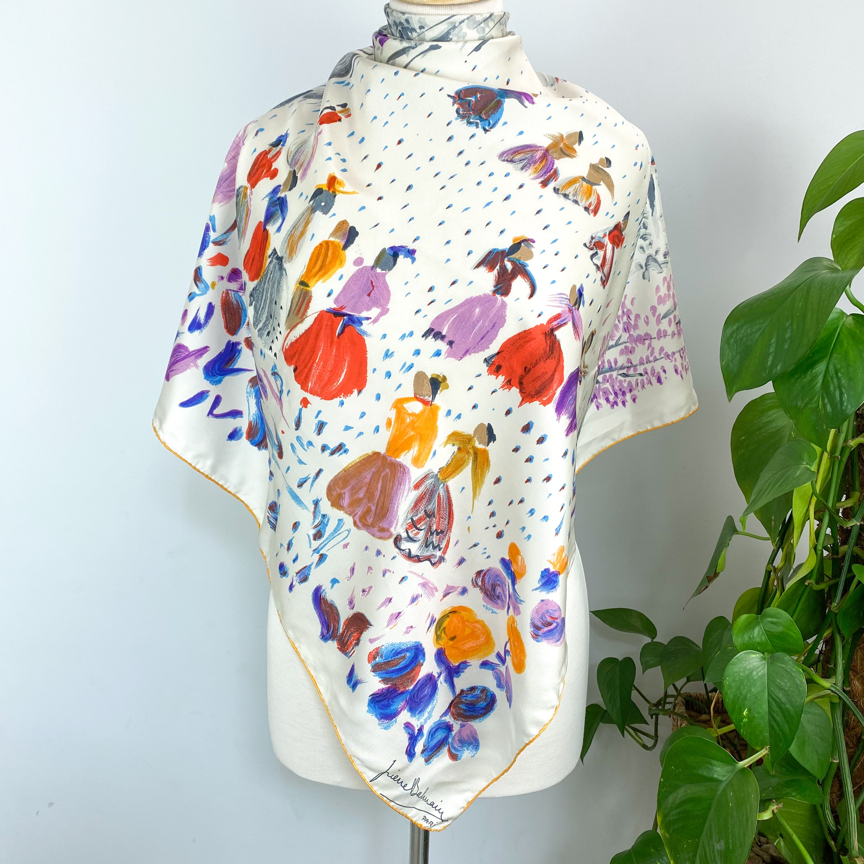 1960s Pierre Balmain Vintage Silk Scarf