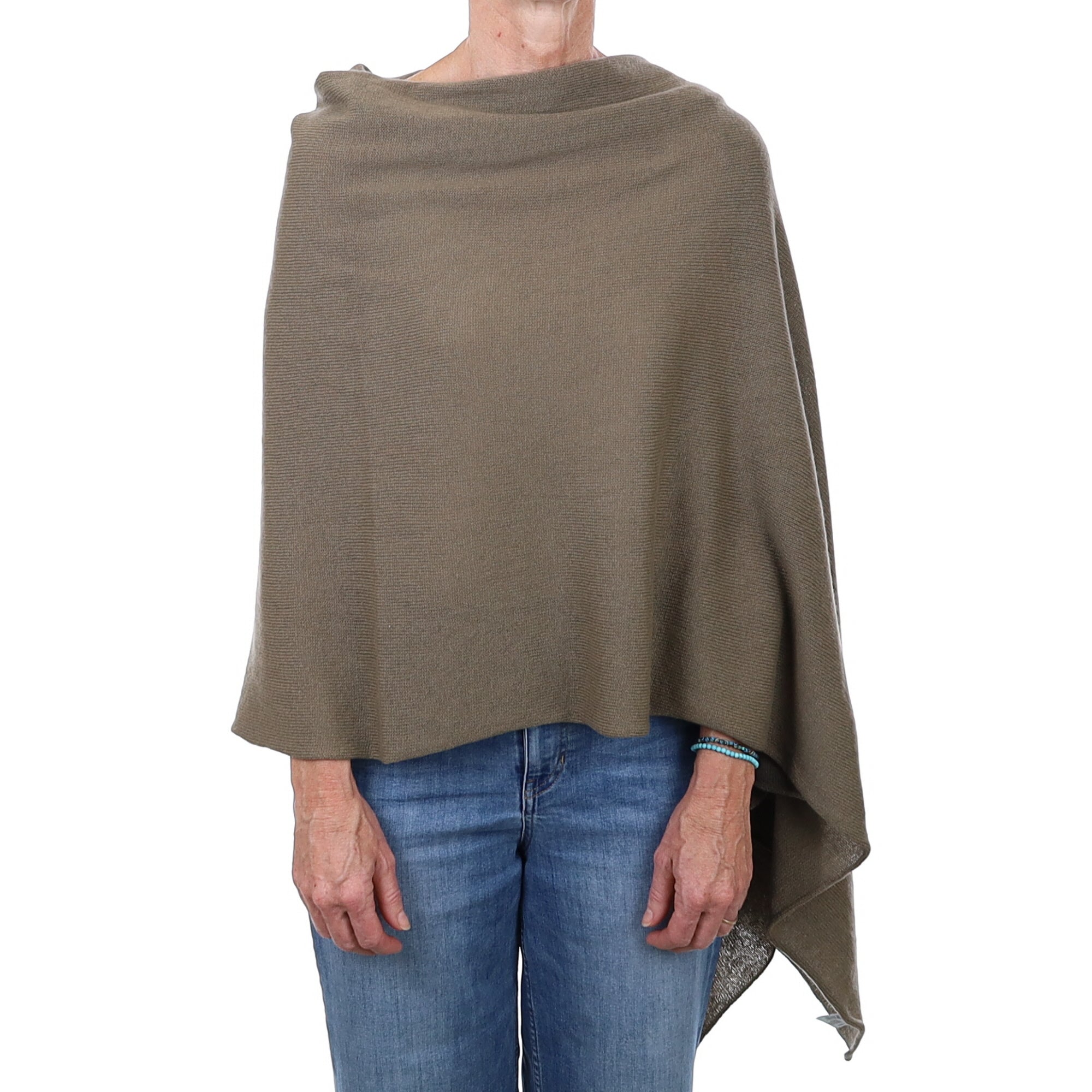 Brand New Scottish Dark Olive Oversized Gauzy Cashmere Wrap
