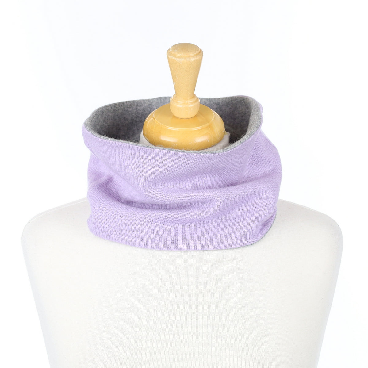 Smoke Grey and Lavender Neck Warmer