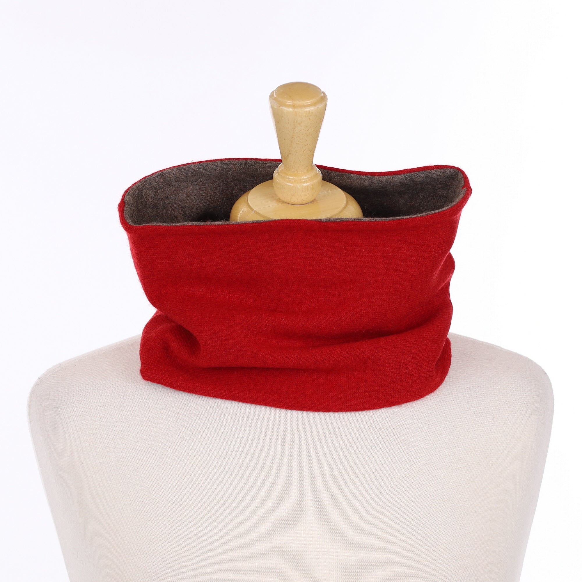 Red and Mocha Neck Warmer