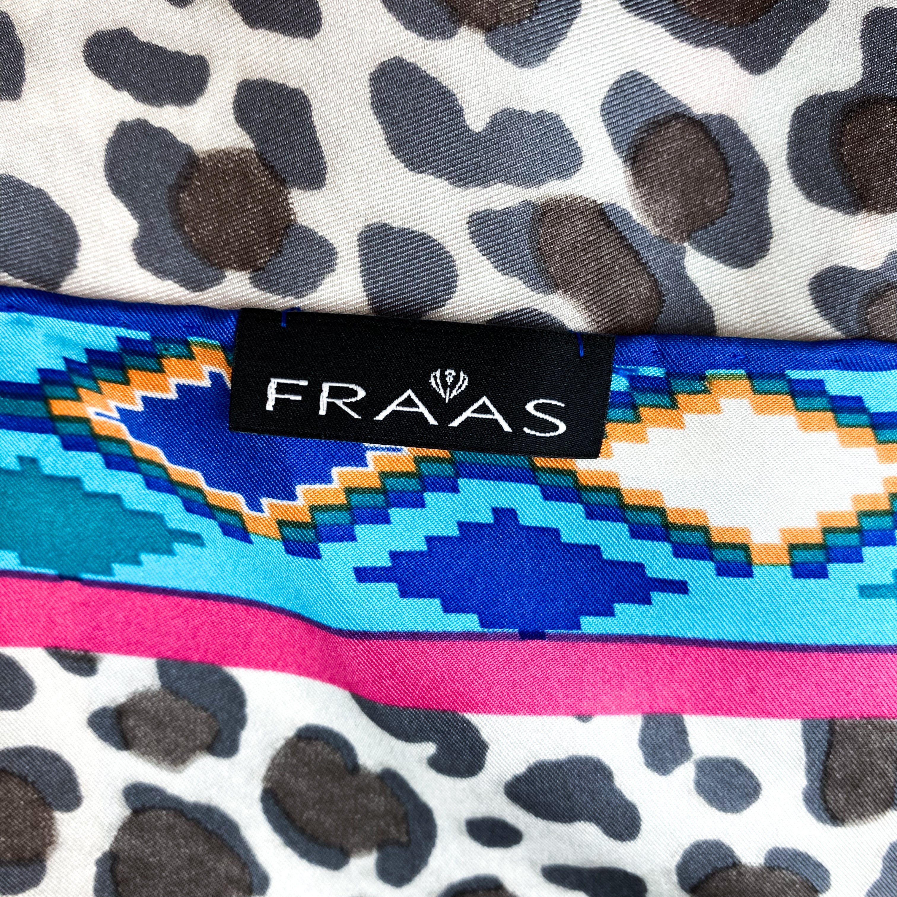 Immaculate Fraas Animal Print Silk Scarf