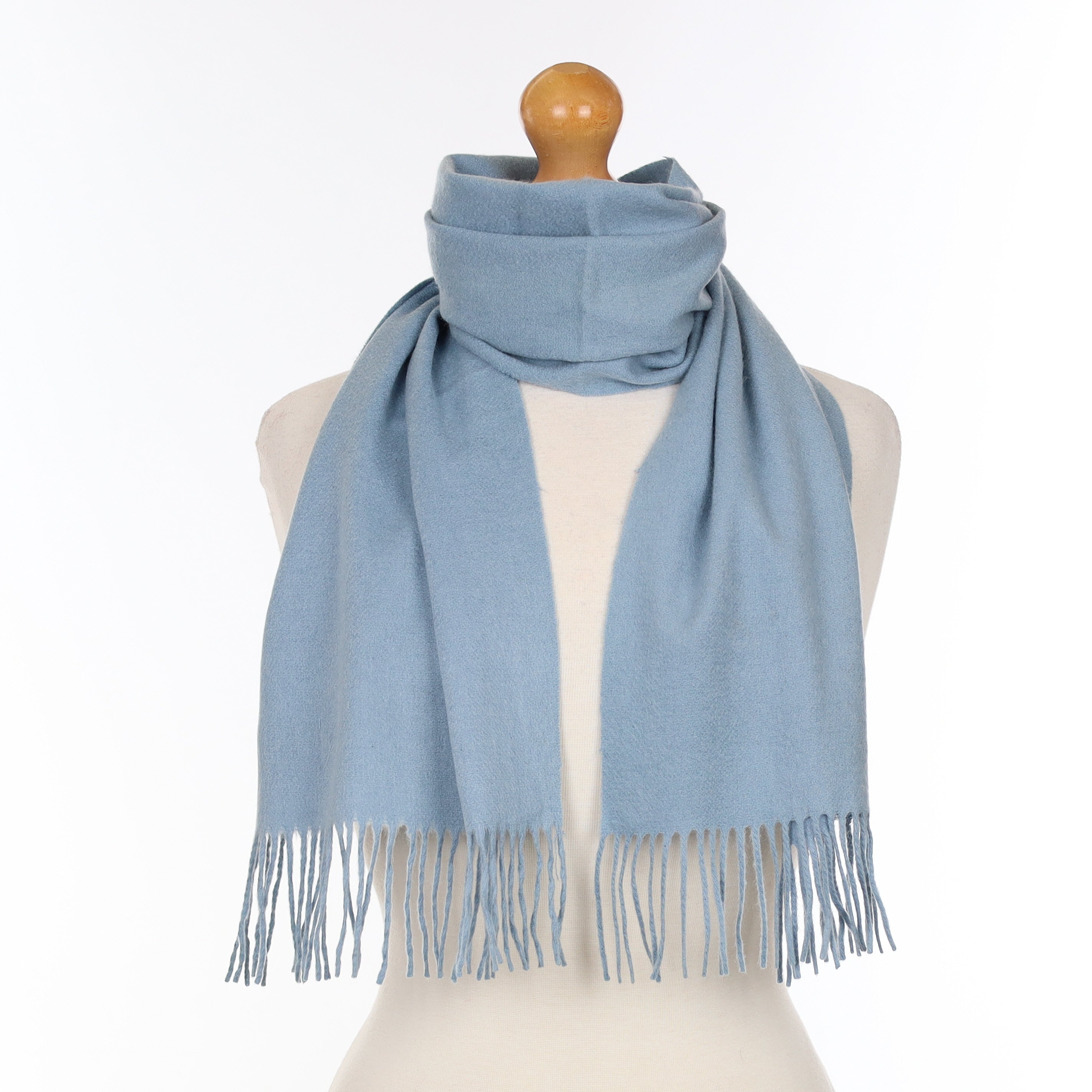 Sky Blue Cashmere Woven Scarf