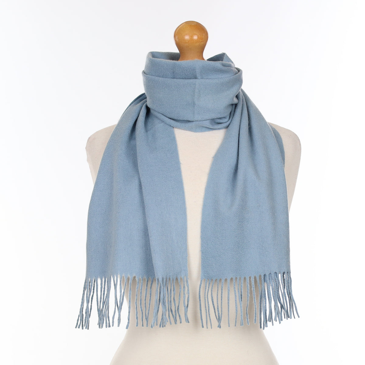 Sky Blue Cashmere Woven Scarf