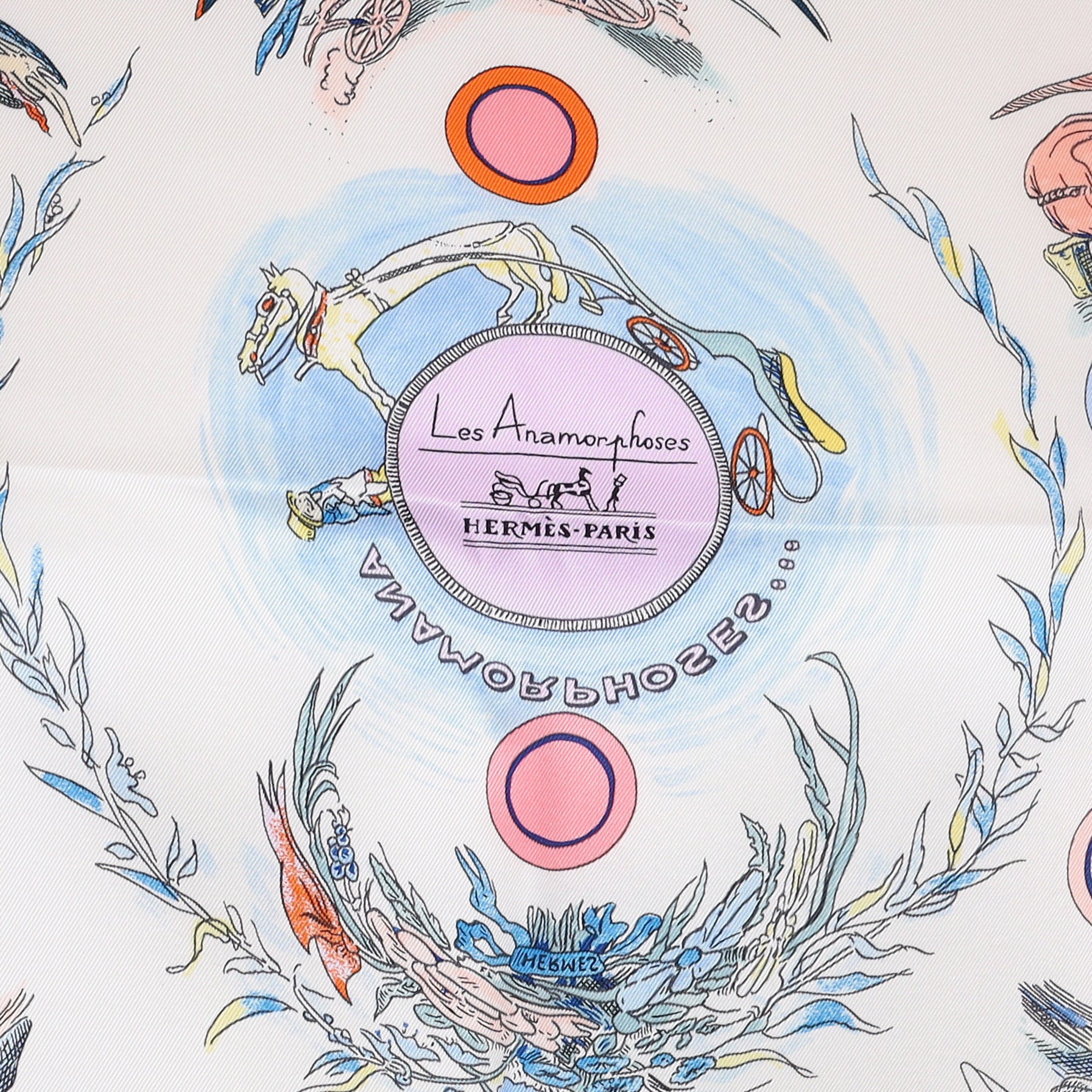 Brand New Boxed Hermès 70 Les Anamorphoses Silk Scarf