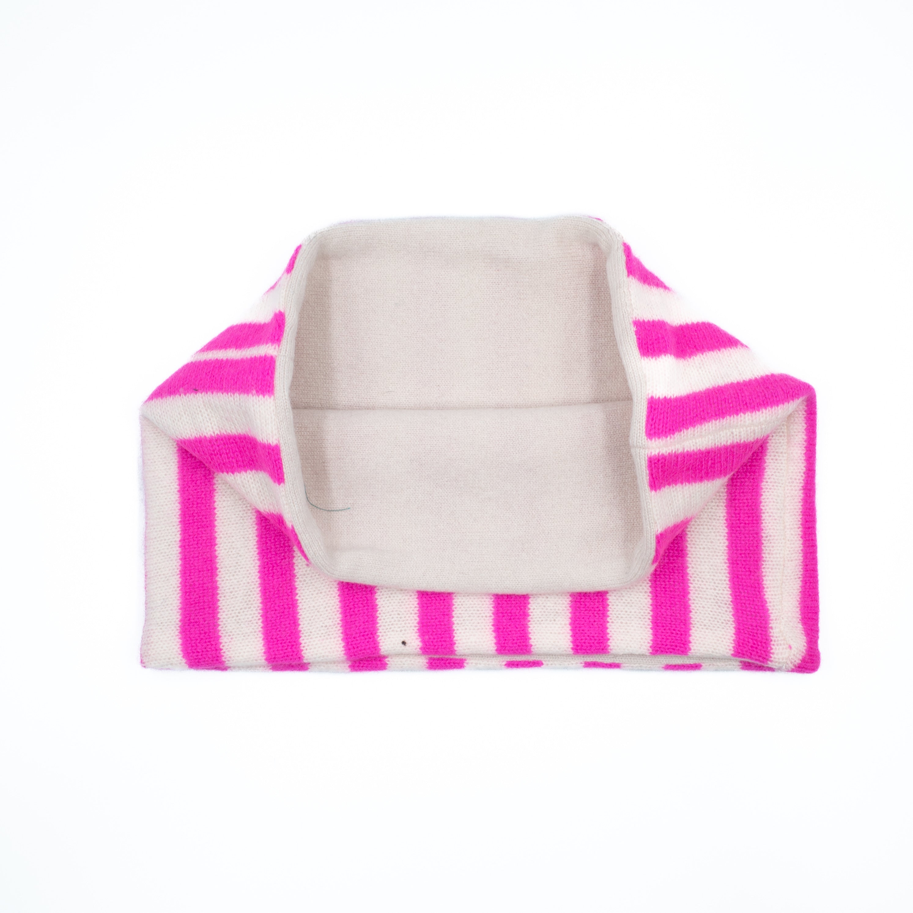 Neon Pink Striped Neck Warmer