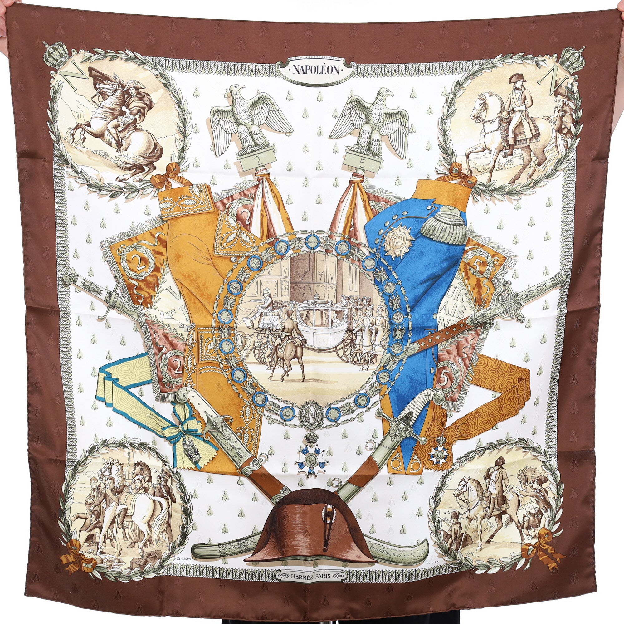 Brand New Boxed Hermès Napoléon Silk Scarf