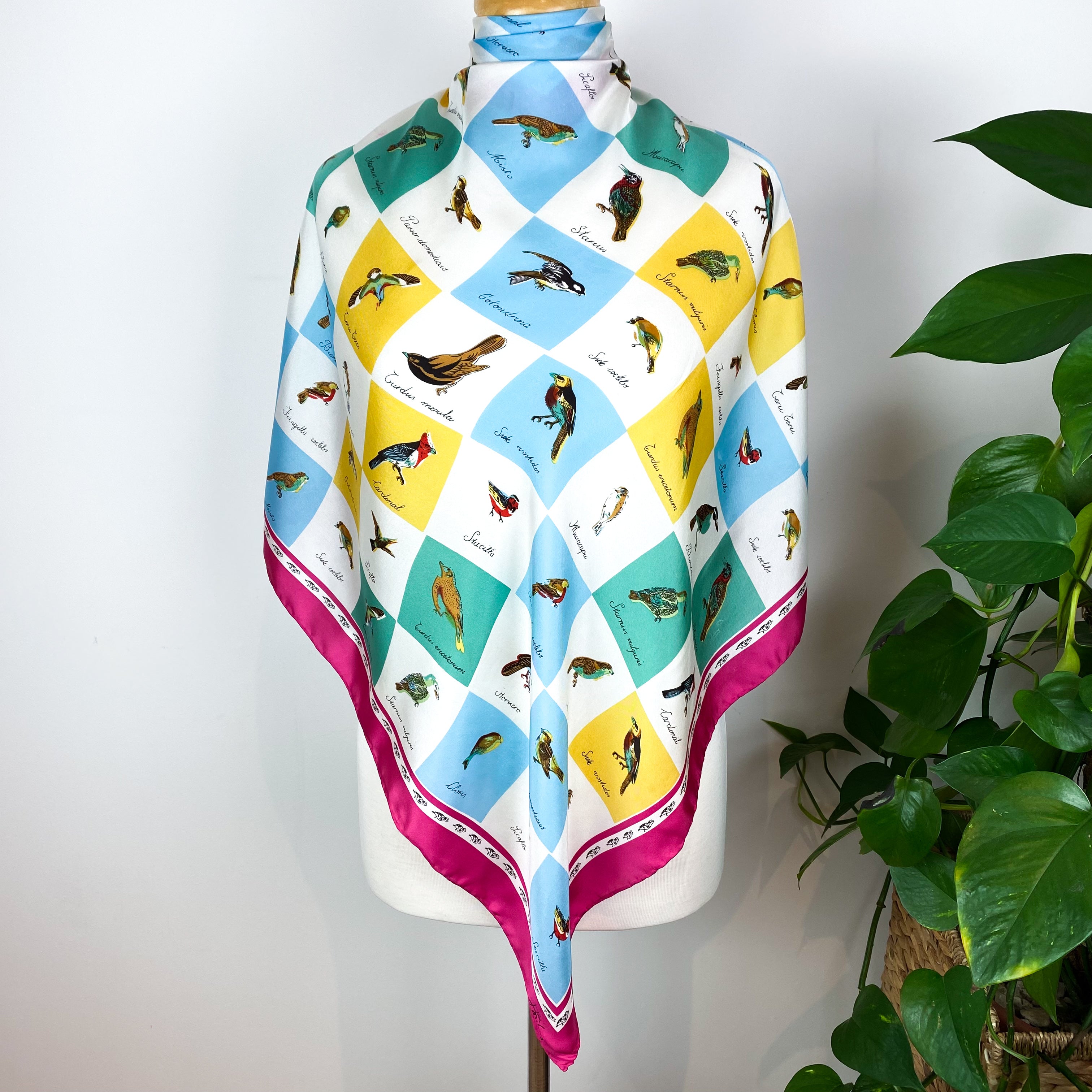 Tom Joules Bird Design Silk Scarf