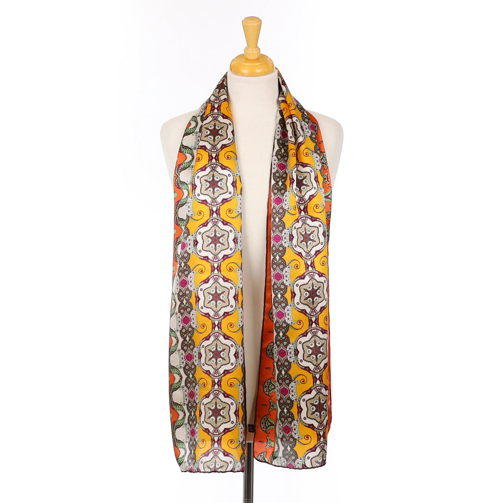 Passigatti Multi Coloured Long Vintage Silk Scarf