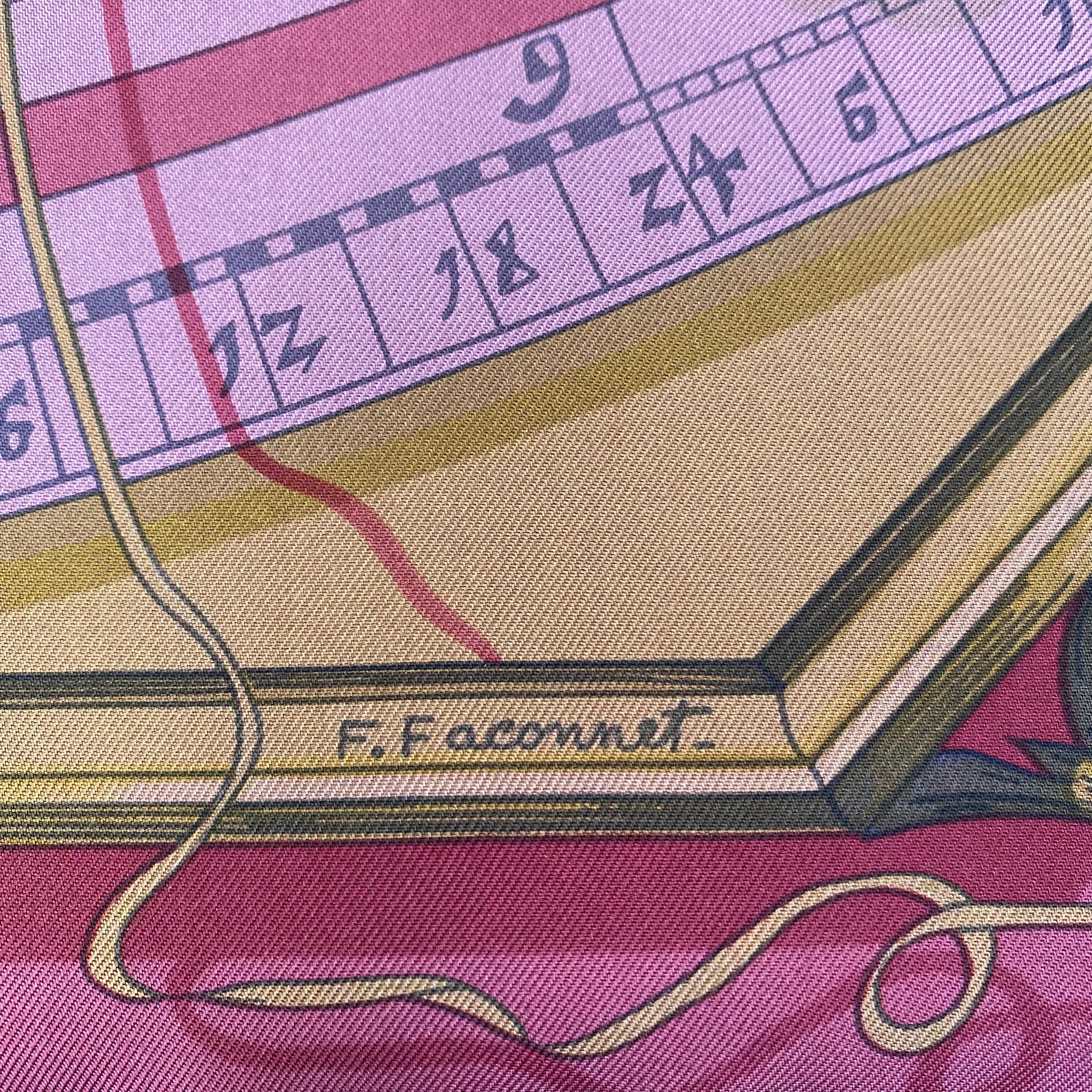 Hermès Dies et Hore Surteint Silk Scarf