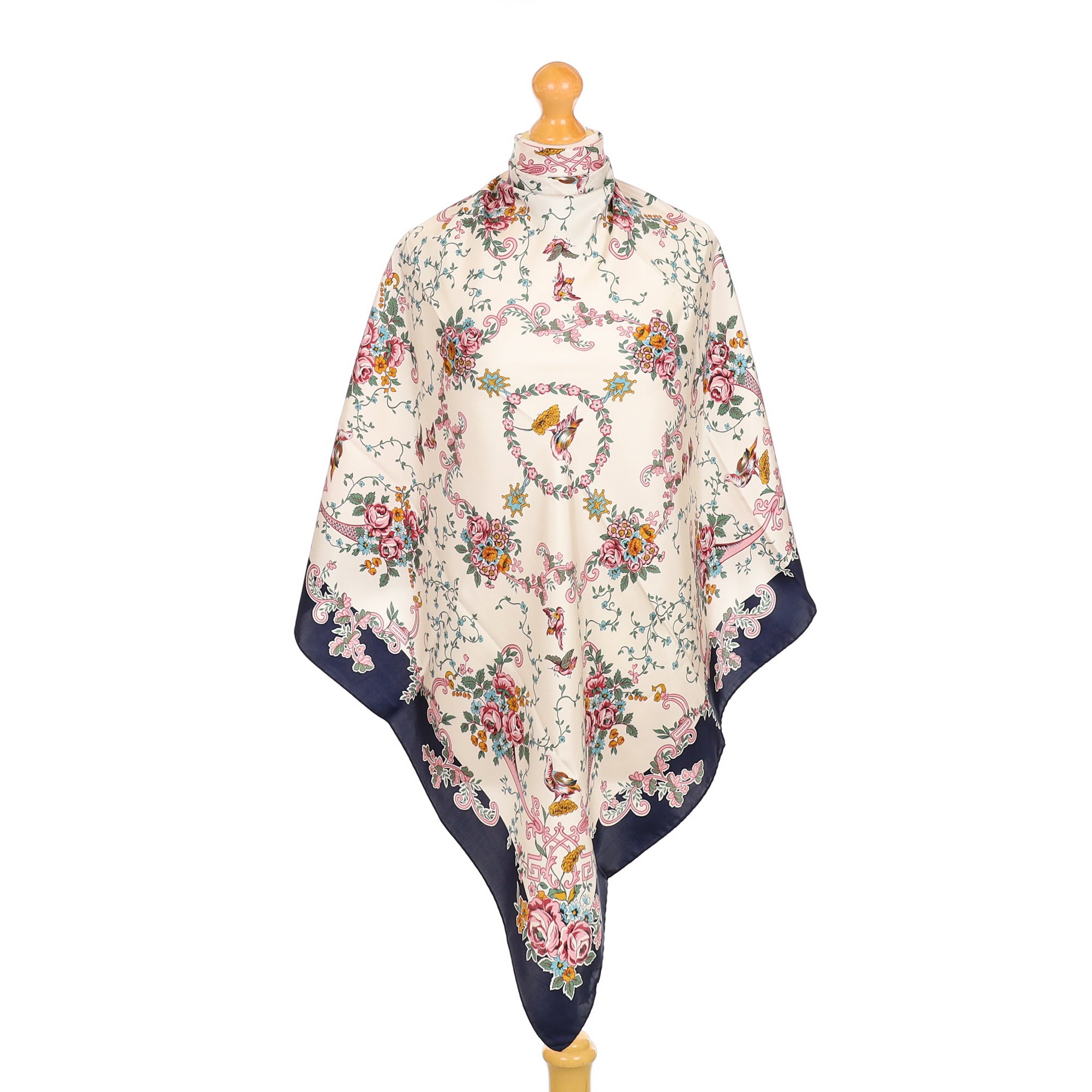 Past Times Pink Floral Silk Scarf
