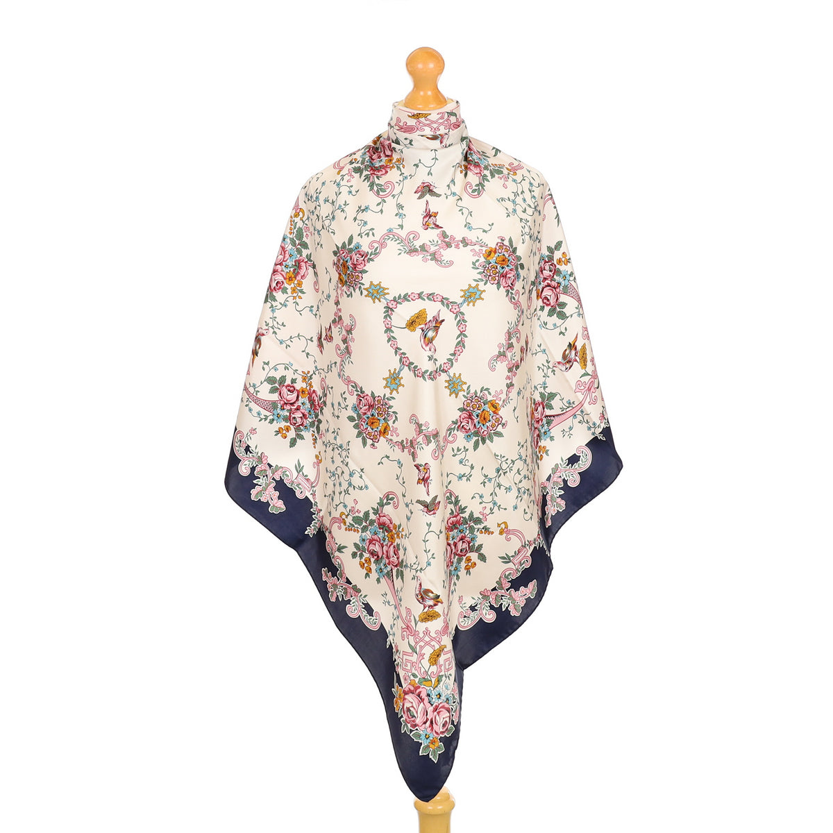 Past Times Pink Floral Silk Scarf
