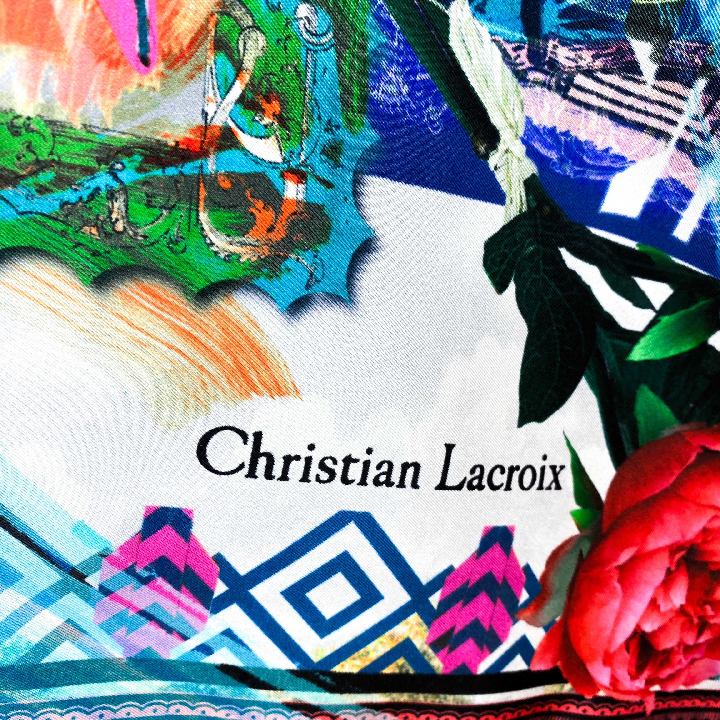 Immaculate Christian Lacroix Designer Silk Scarf